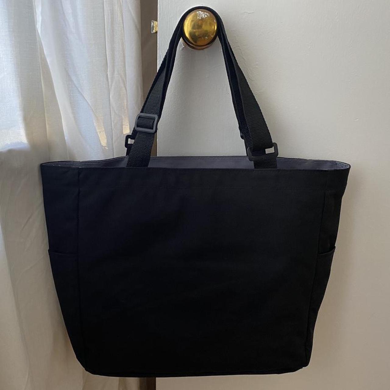 Large black tote bag shopper purse book bags, brand... - Depop