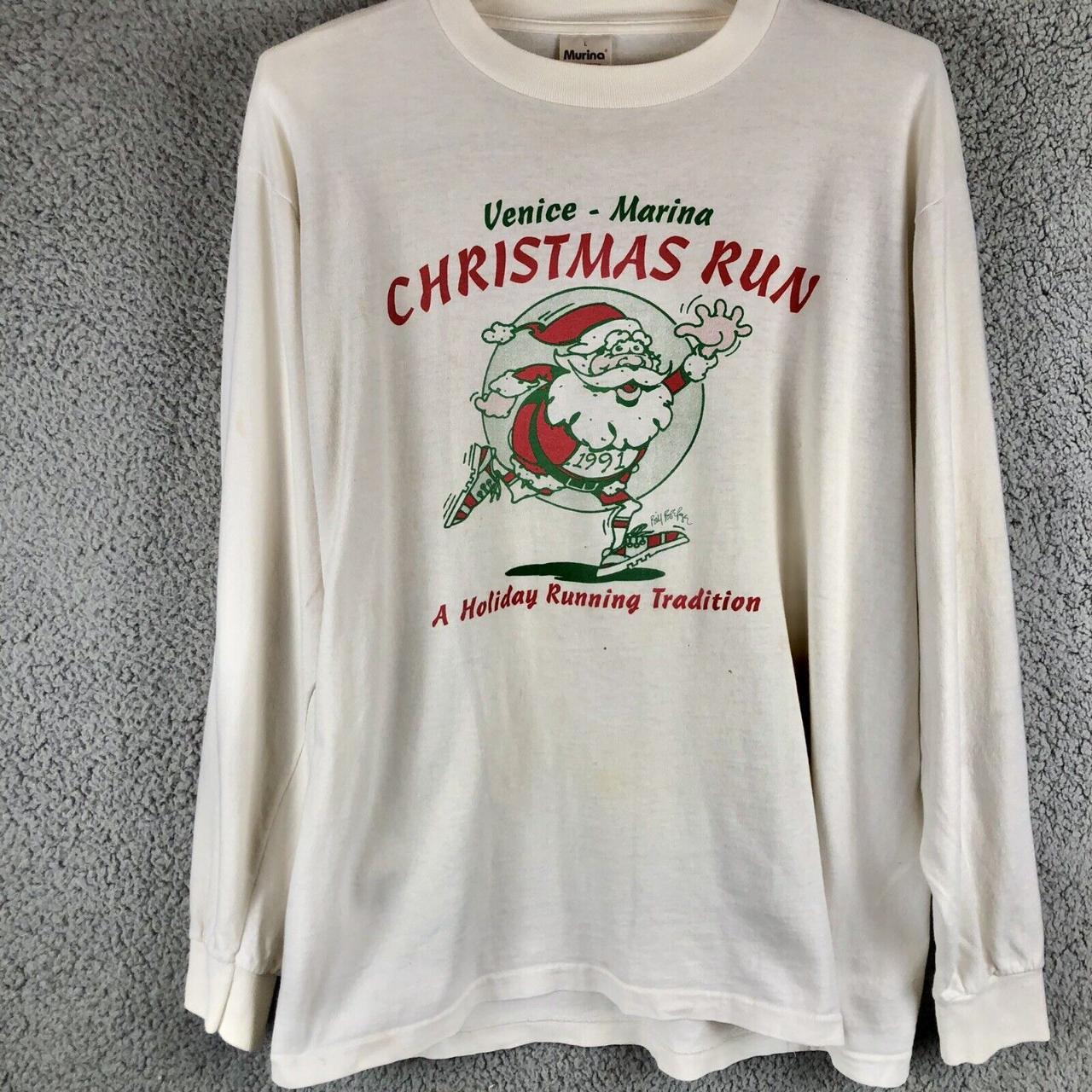 VTG 1991 Men’s Venice Marina Christmas Long Sleeve... - Depop