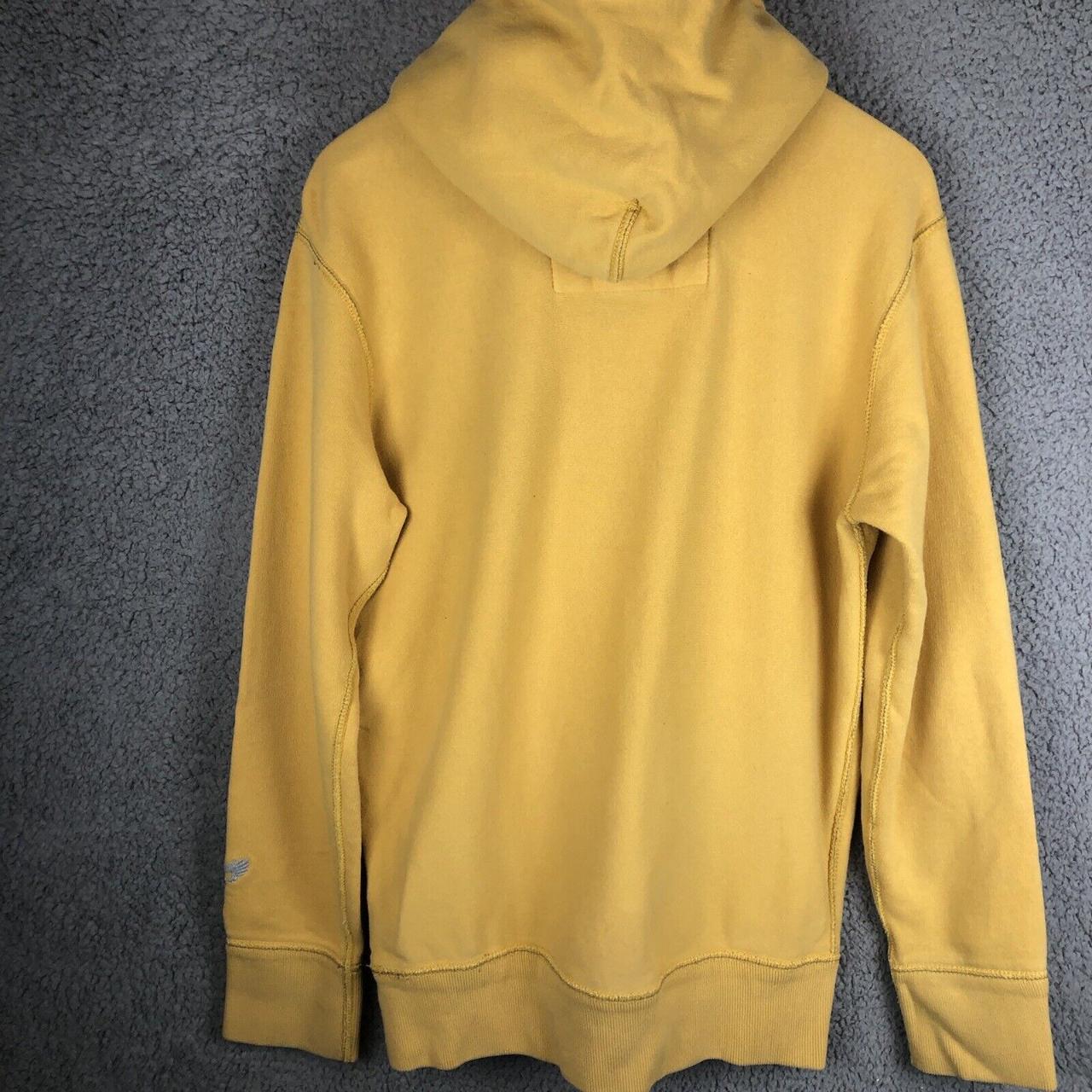 American Eagle Outfitters Mens Yellow And Navy Hoodie Depop