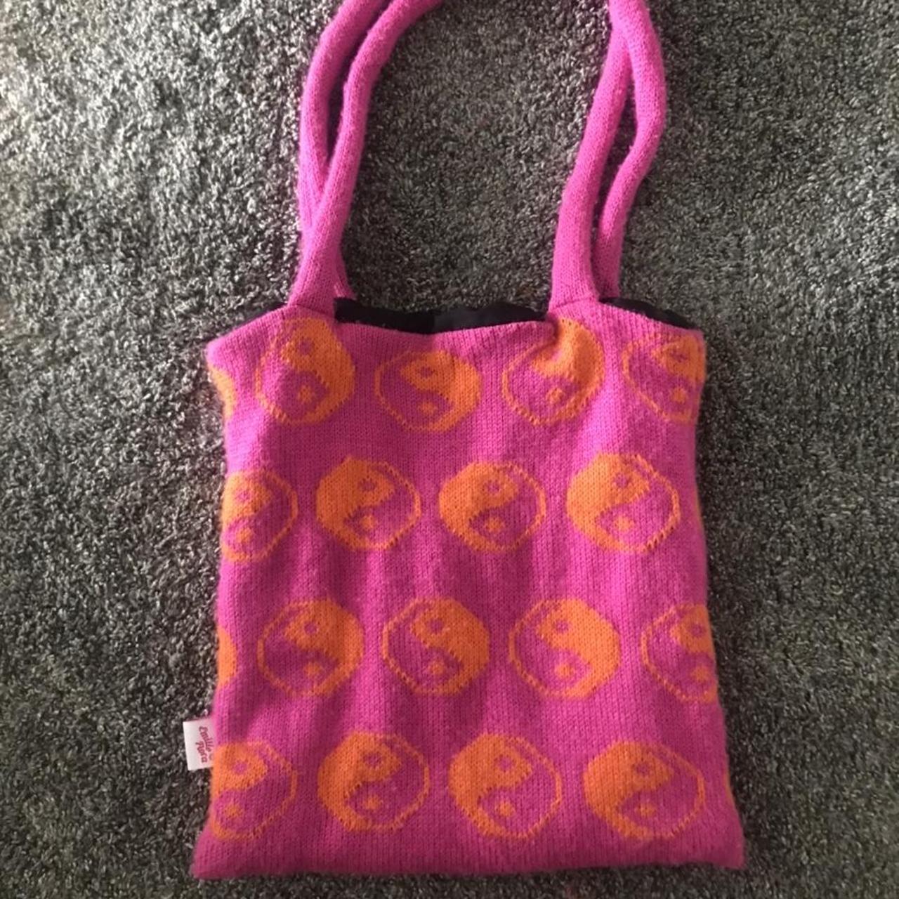 Women's Pink and Orange Bag Depop
