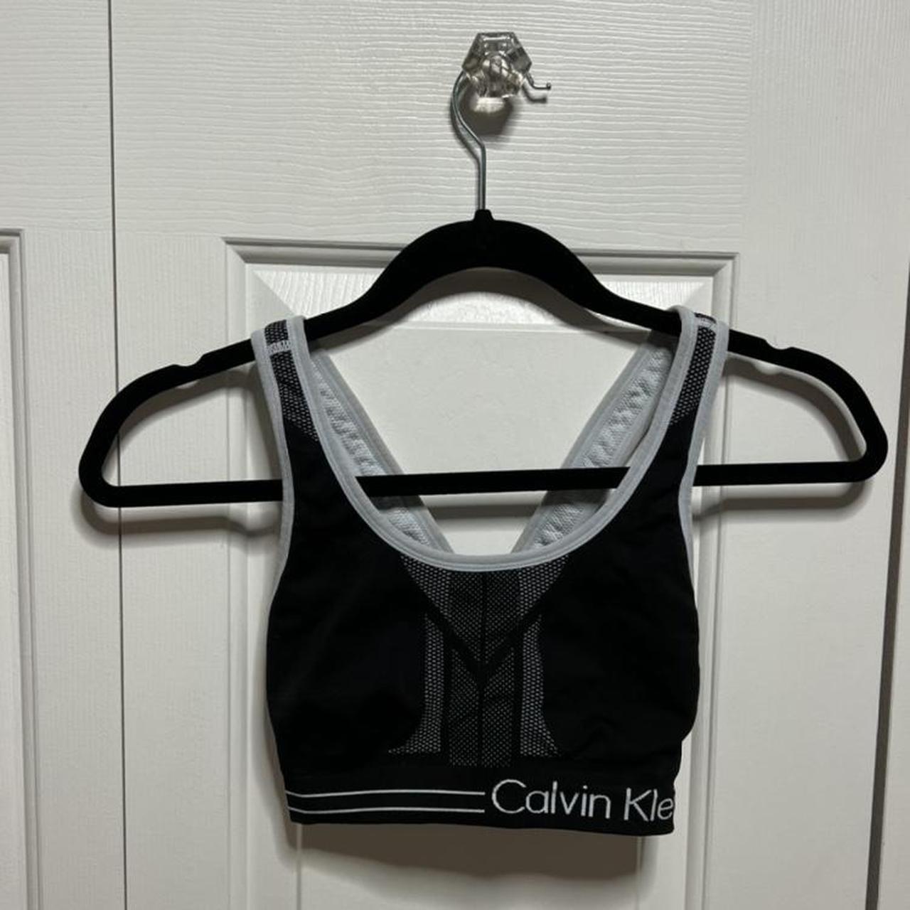 calvin klein sports bra • size XS • black •... Depop