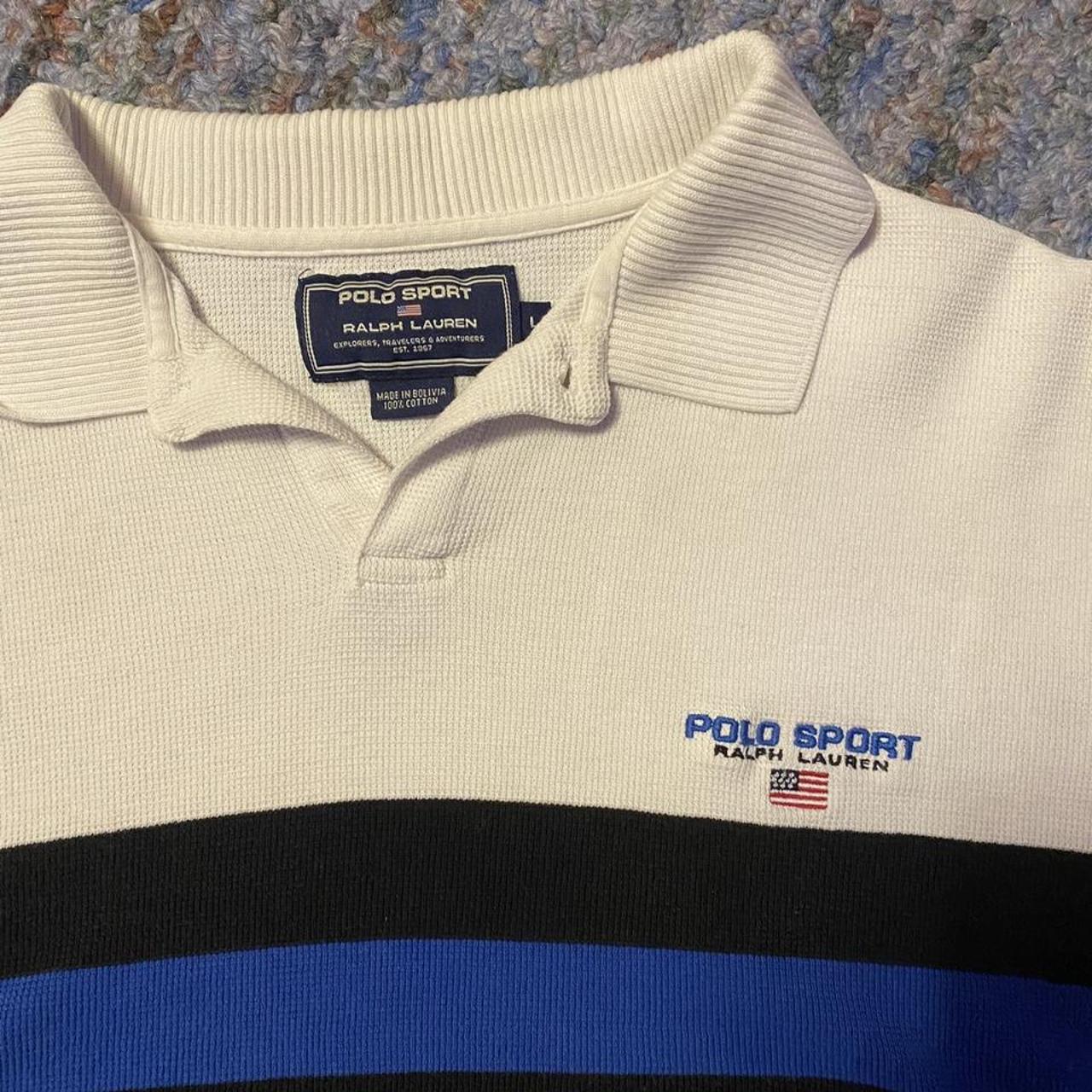 Polo Ralph Lauren Men's Blue and White Polo-shirts | Depop