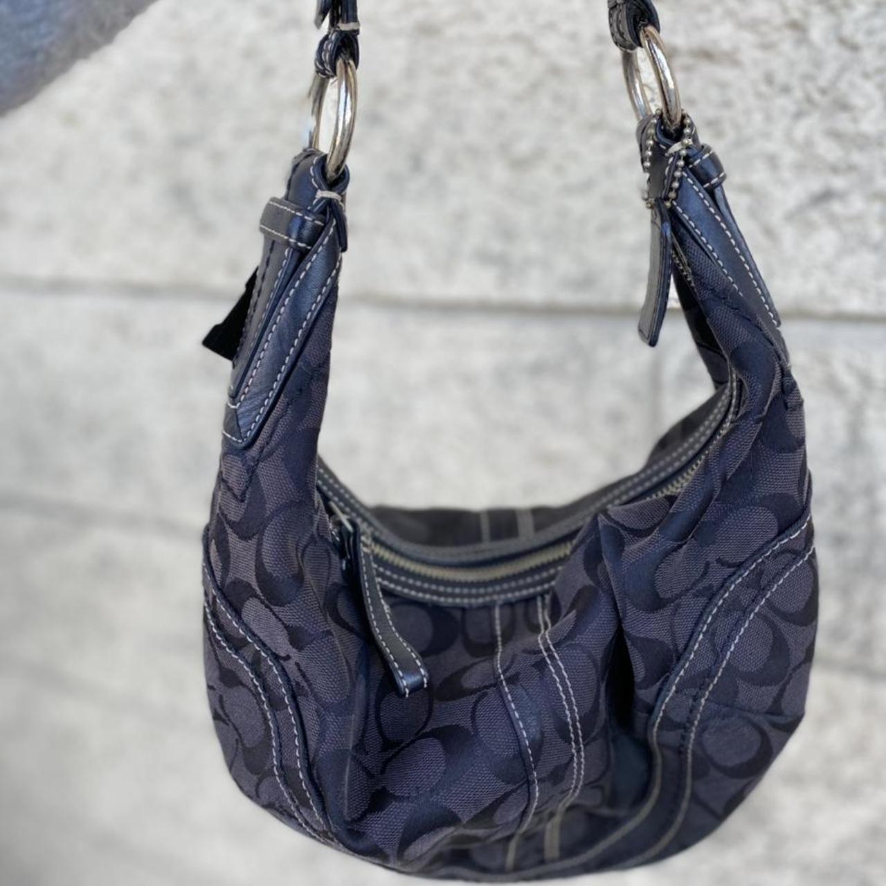 black mini coach bag (Thrifted never really - Depop