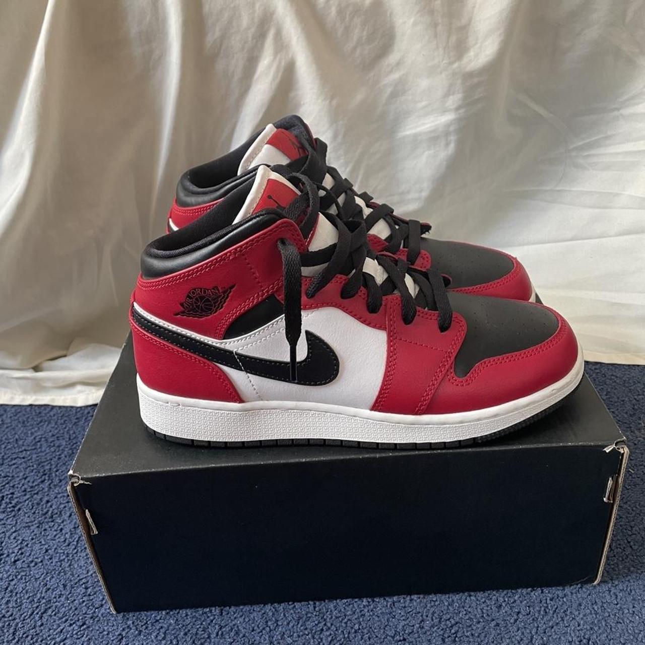 Nike Air Jordan Chicago Black Toe GS (6Y) Depop