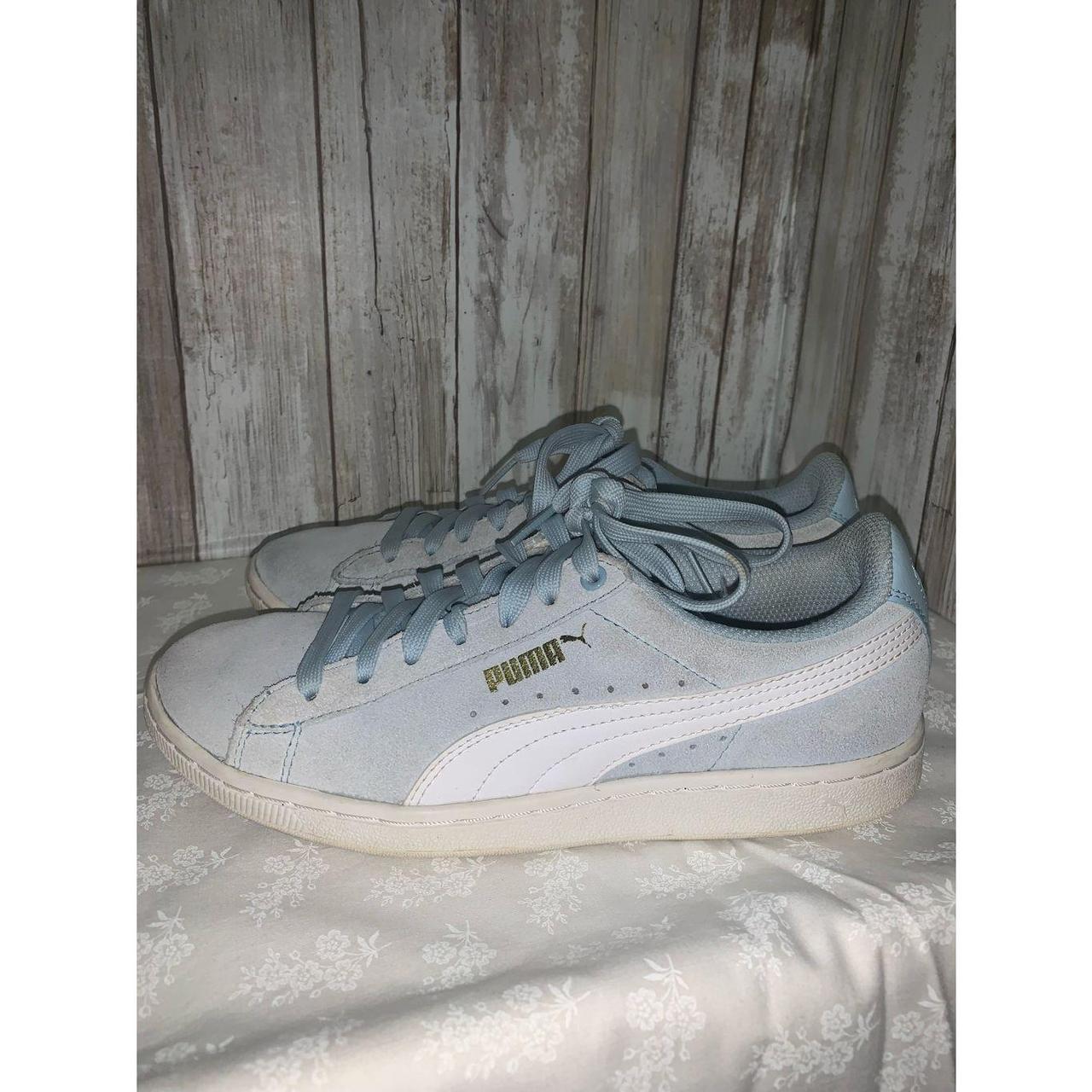 Light blue 2024 puma suede womens