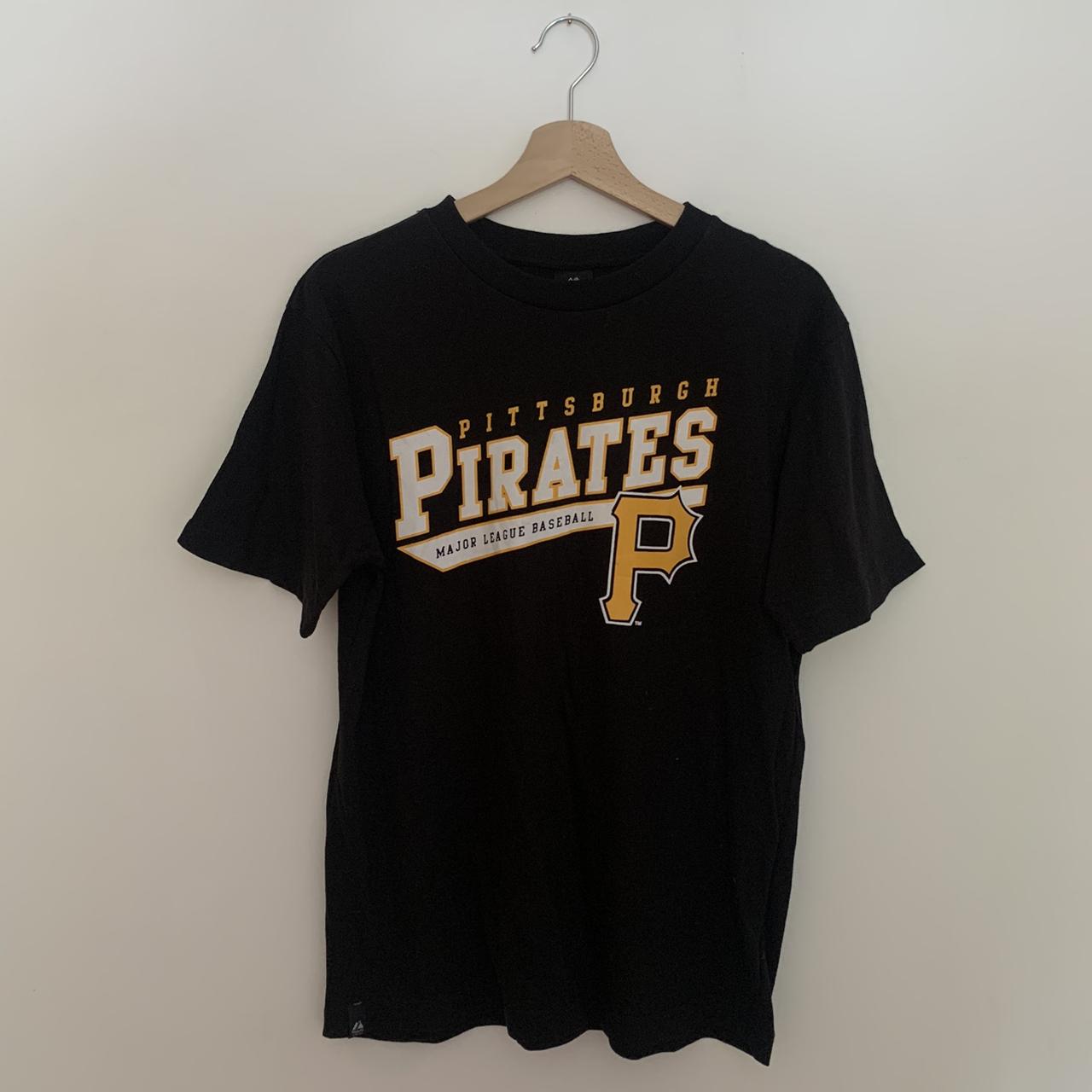 Black MLB Majestic Pittsburgh Pirates T-Shirt. Size - Depop