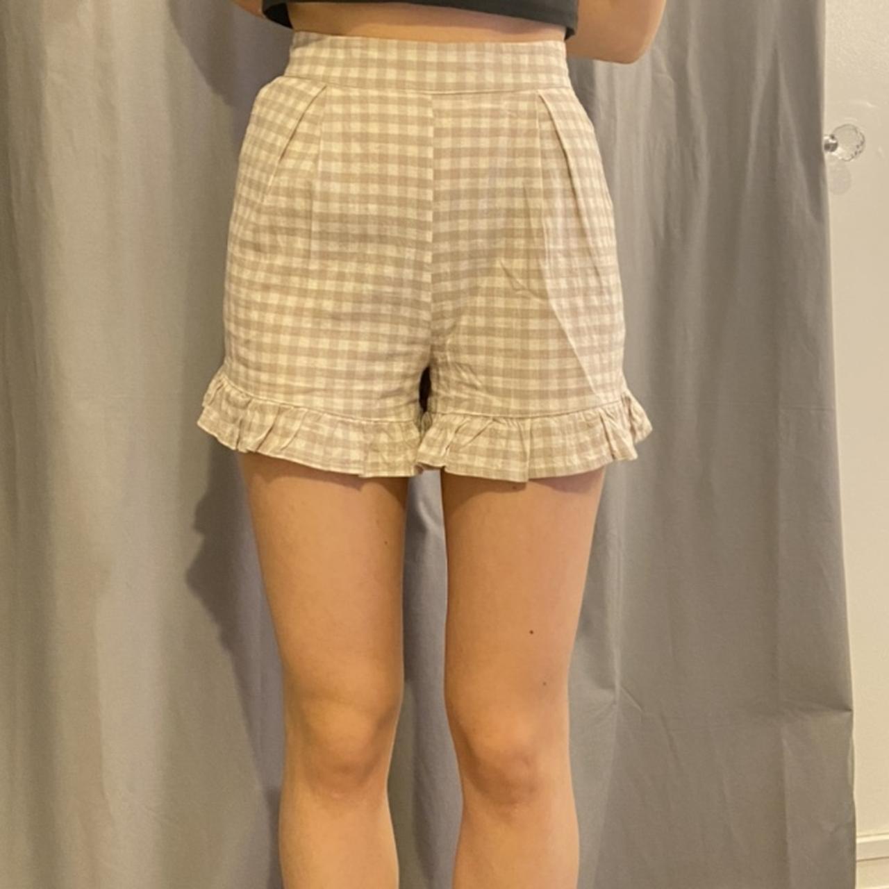 Topshop best sale gingham shorts