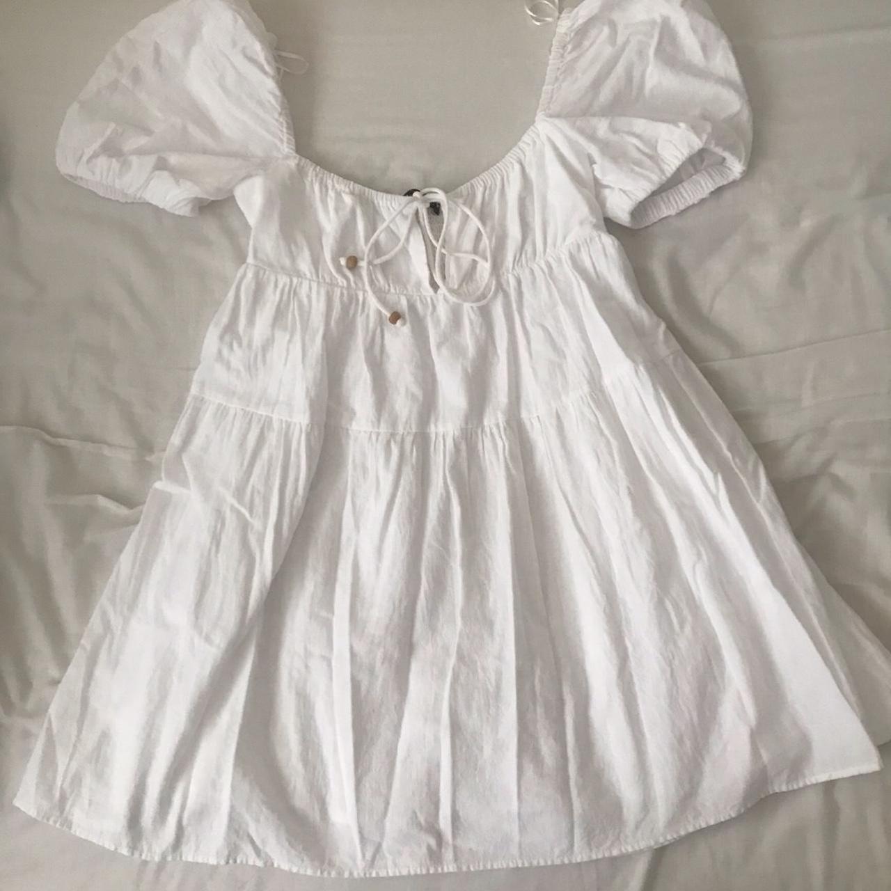 Zara Women's White Dress | Depop