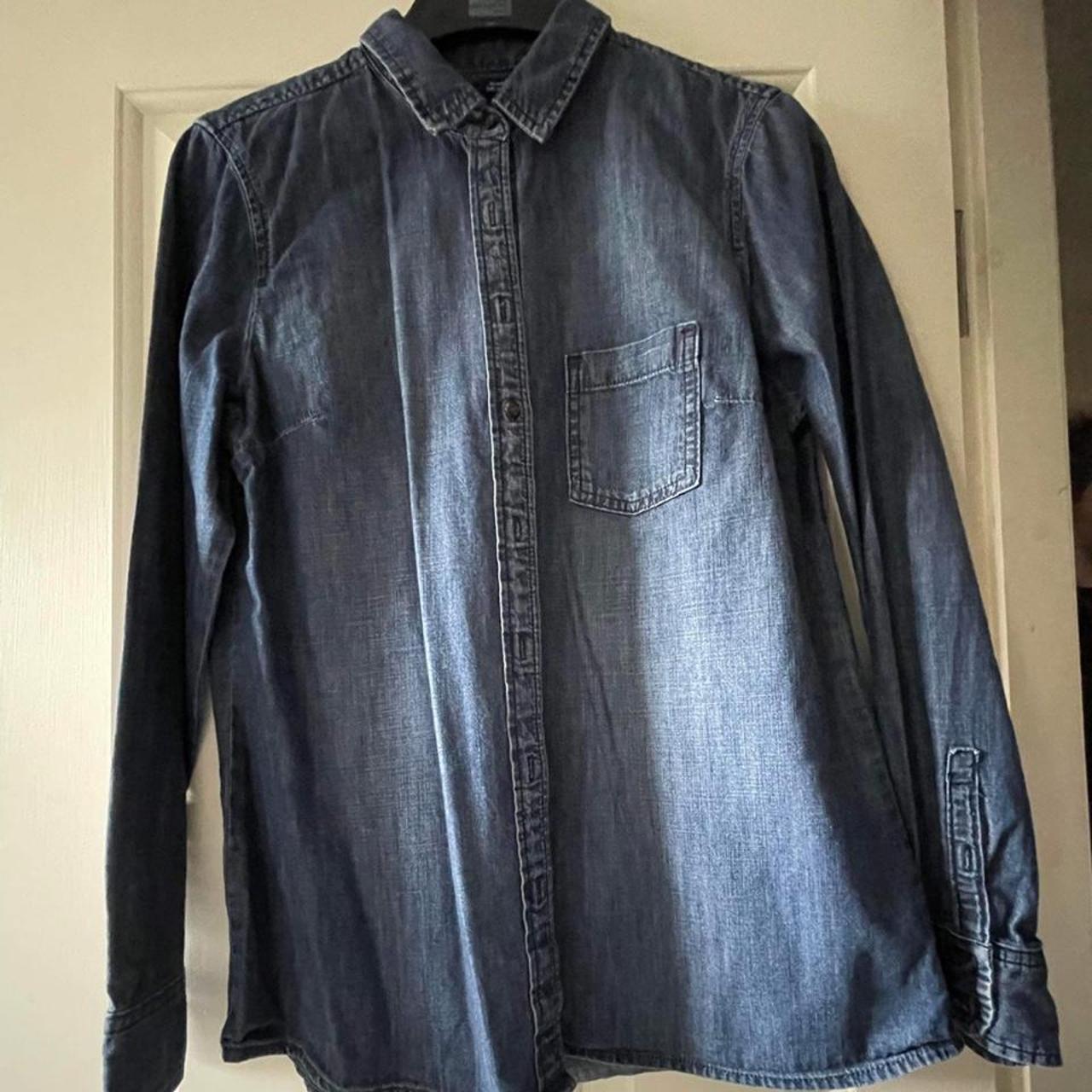 GAP boyfriend fit denim shirt, size M, £5, used... Depop