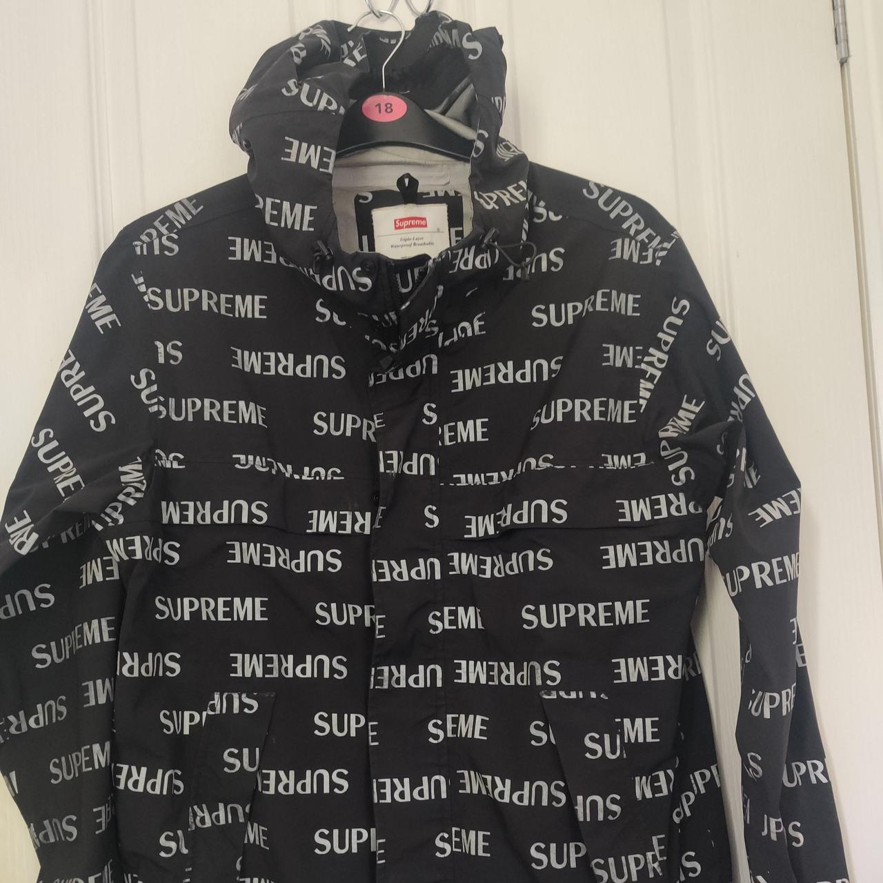 Menswear Waterproof Jacket Supreme 3m Reflective Repeat Taped Seam