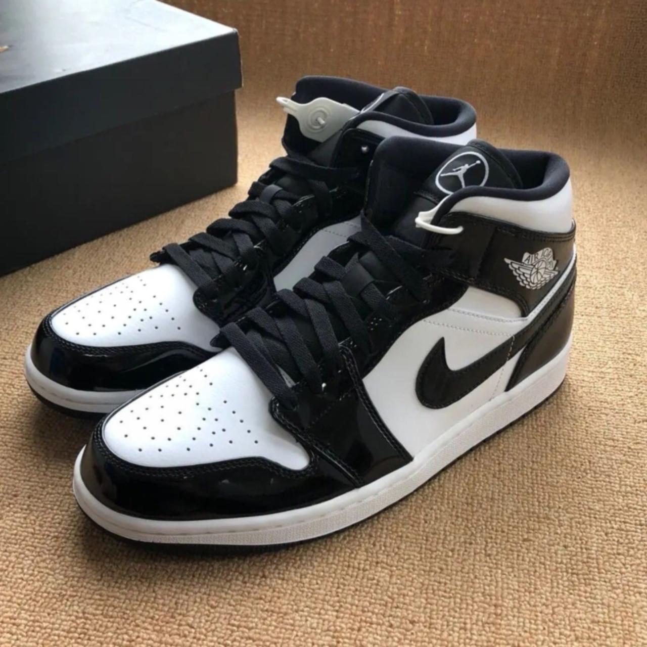 Air Jordan 1 mid SE ASW Black - White Sneakers New... - Depop