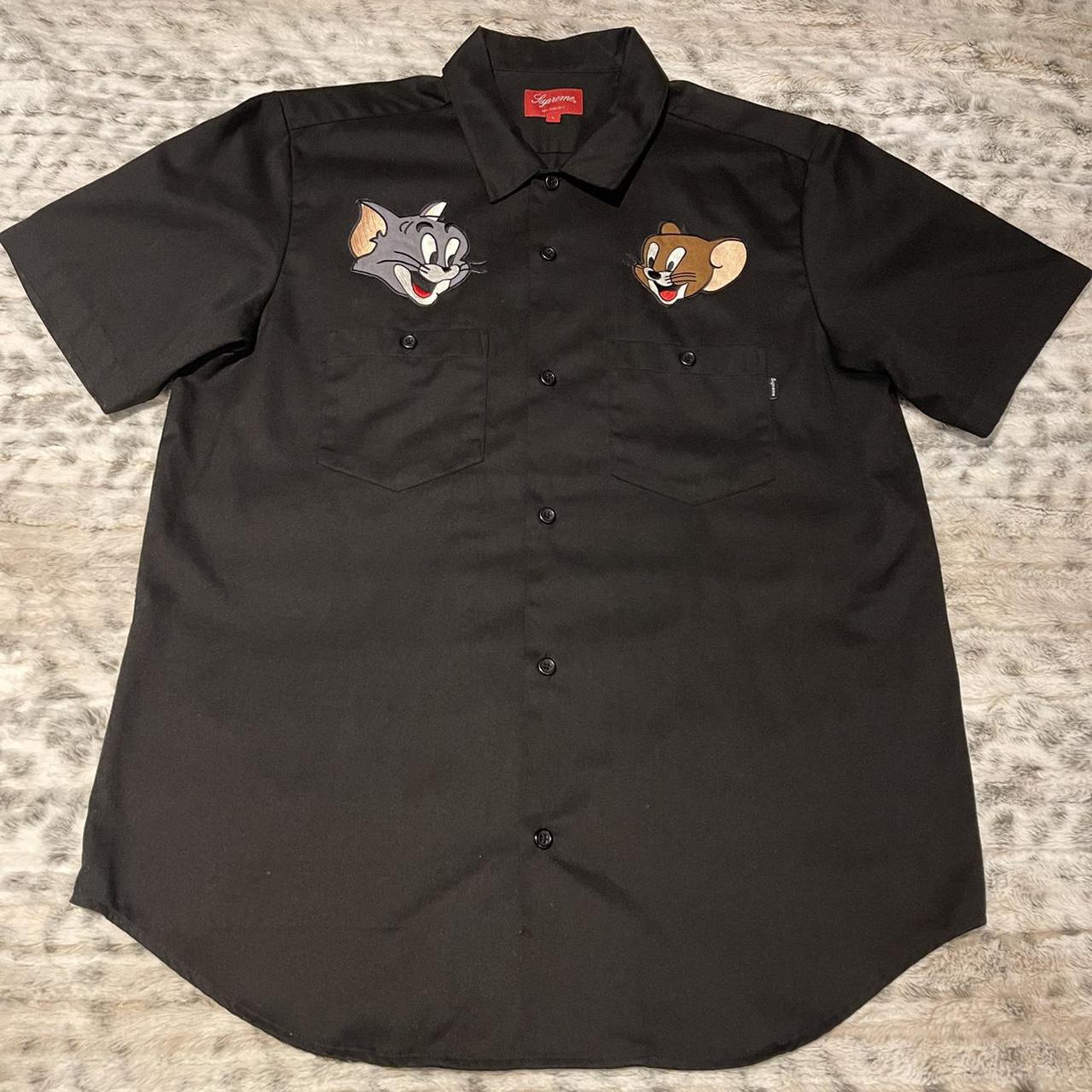 supreme tom and jerry work shirt