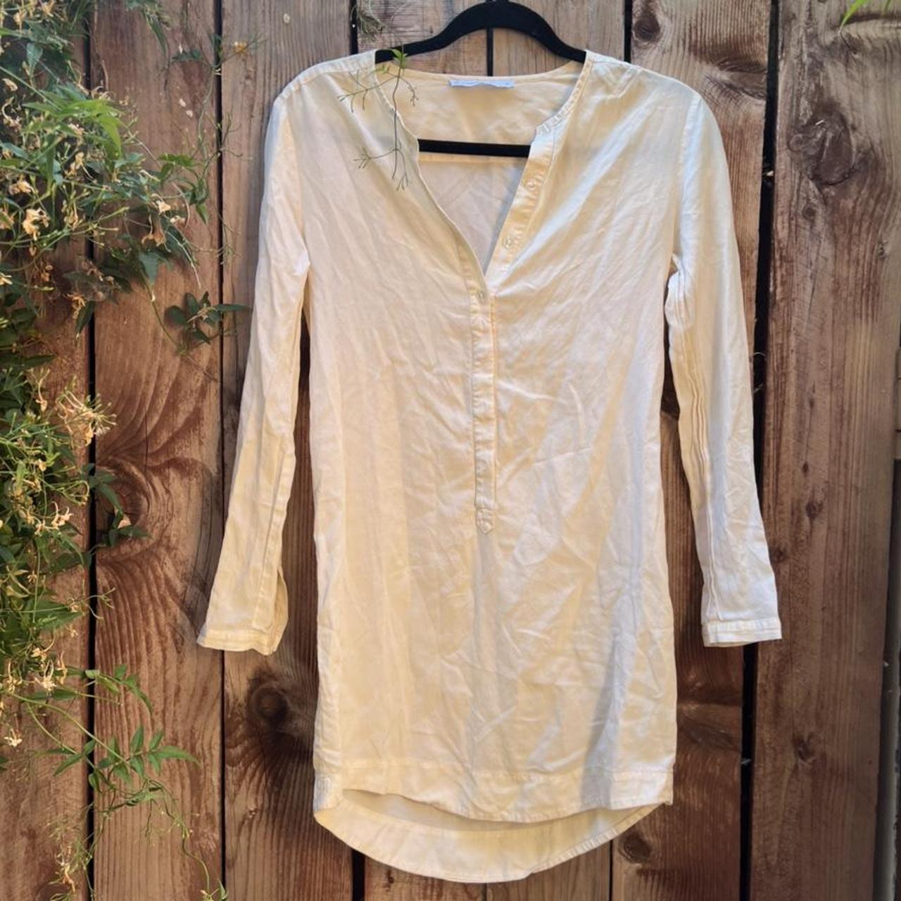 Alternative Apparel Silk Henley Dress in... Depop