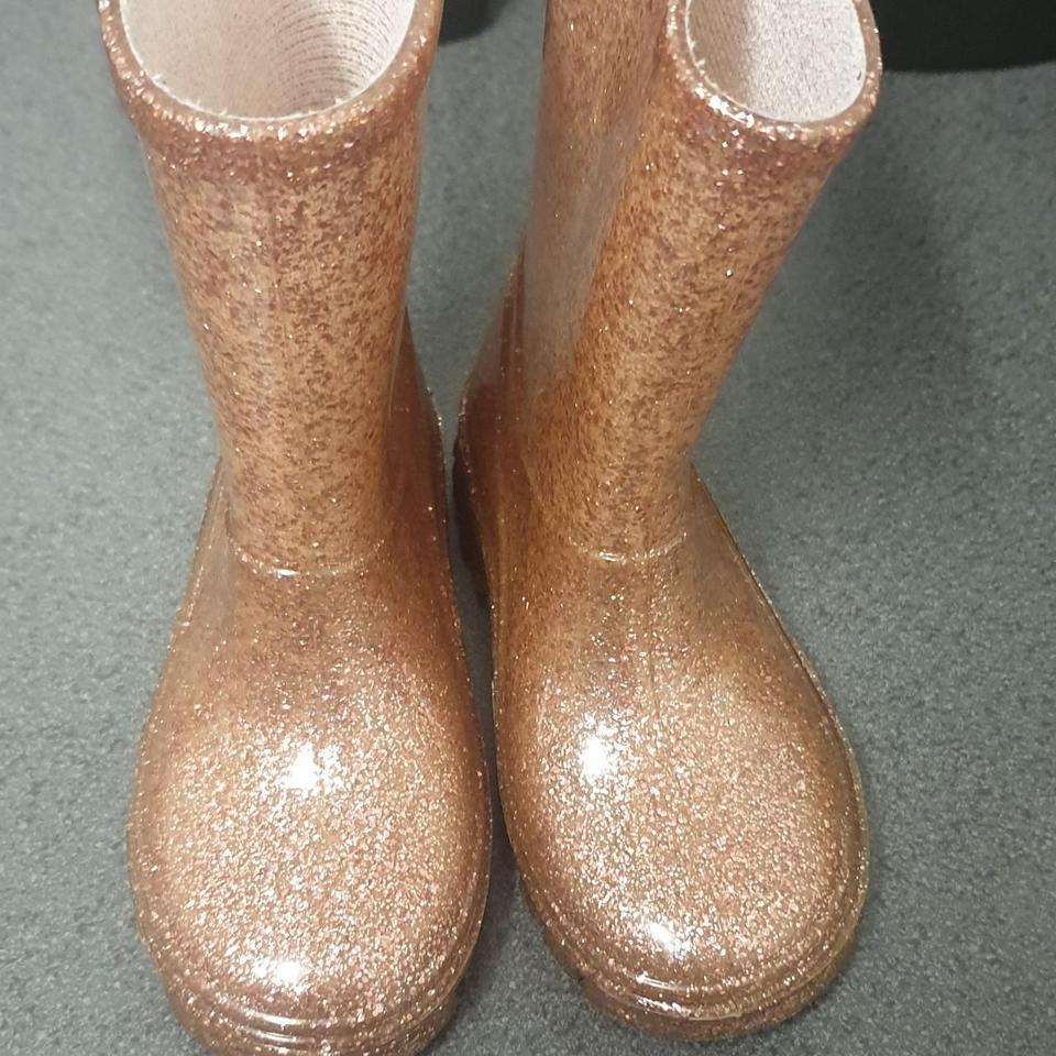 Gold shop glitter wellies