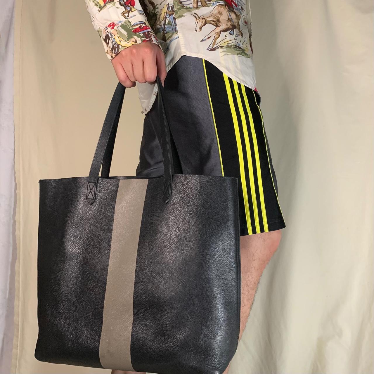 Paint Stripe Madewell Suede Stripe Transport Leather Tote Madewell