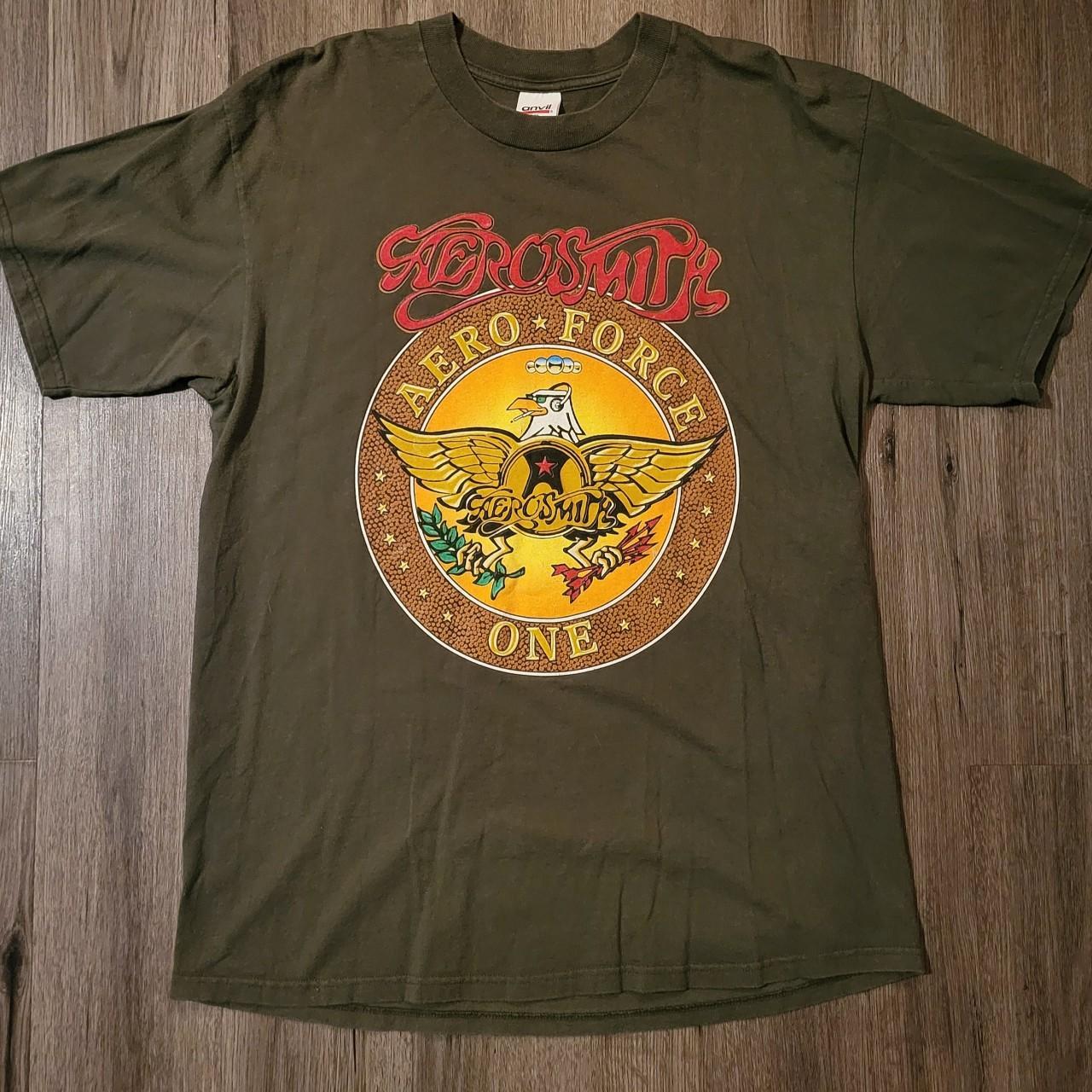 Vintage 1990s Aerosmith World Tour T-Shirt on Anvil 2024 Tag Preshrunk Size XL USA