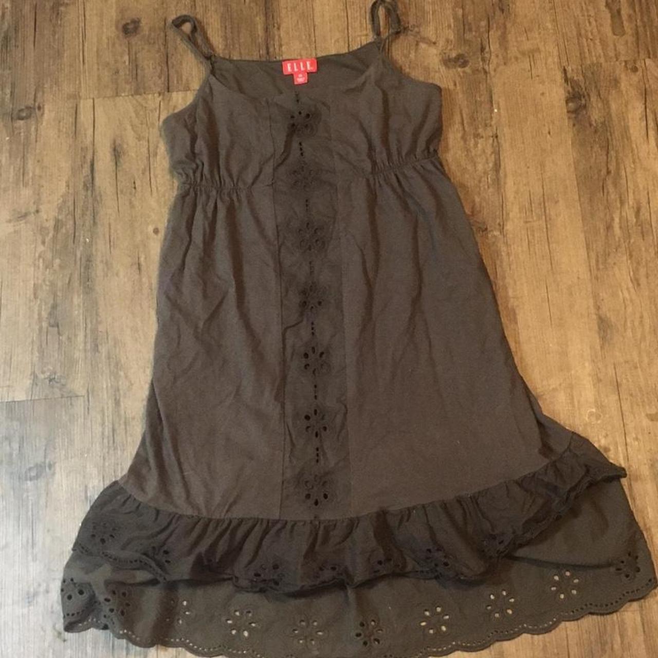 flowy brown 2000s dress -brown fairygrunge dress... - Depop