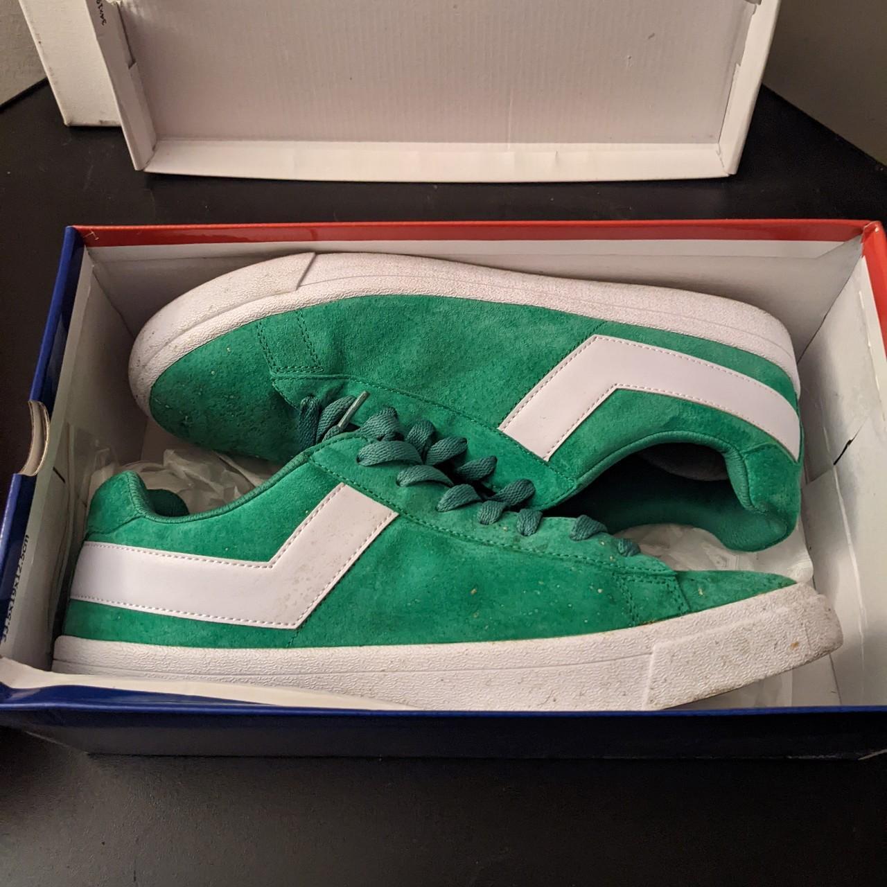 Pony Men's Green and White Trainers