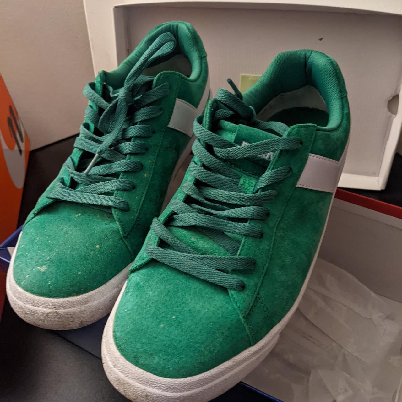 Pony Men's Green and White Trainers (2)