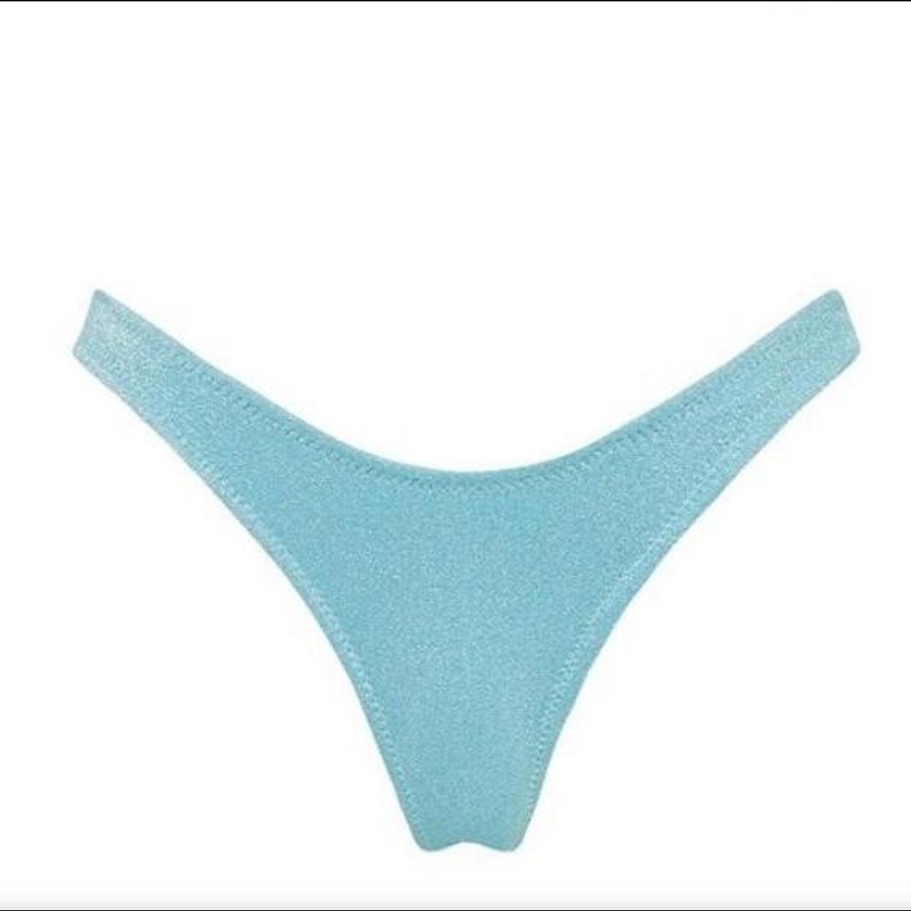 BABY BLUE SPARKLE TRIANGL BIKINIS Originally Depop