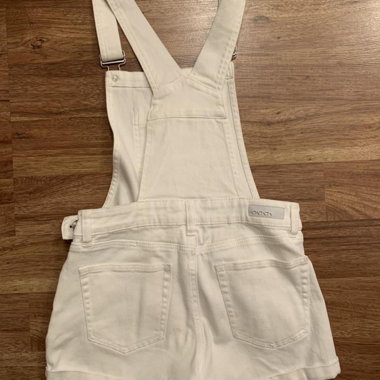 Dollhouse white overall shorts super cute with... Depop