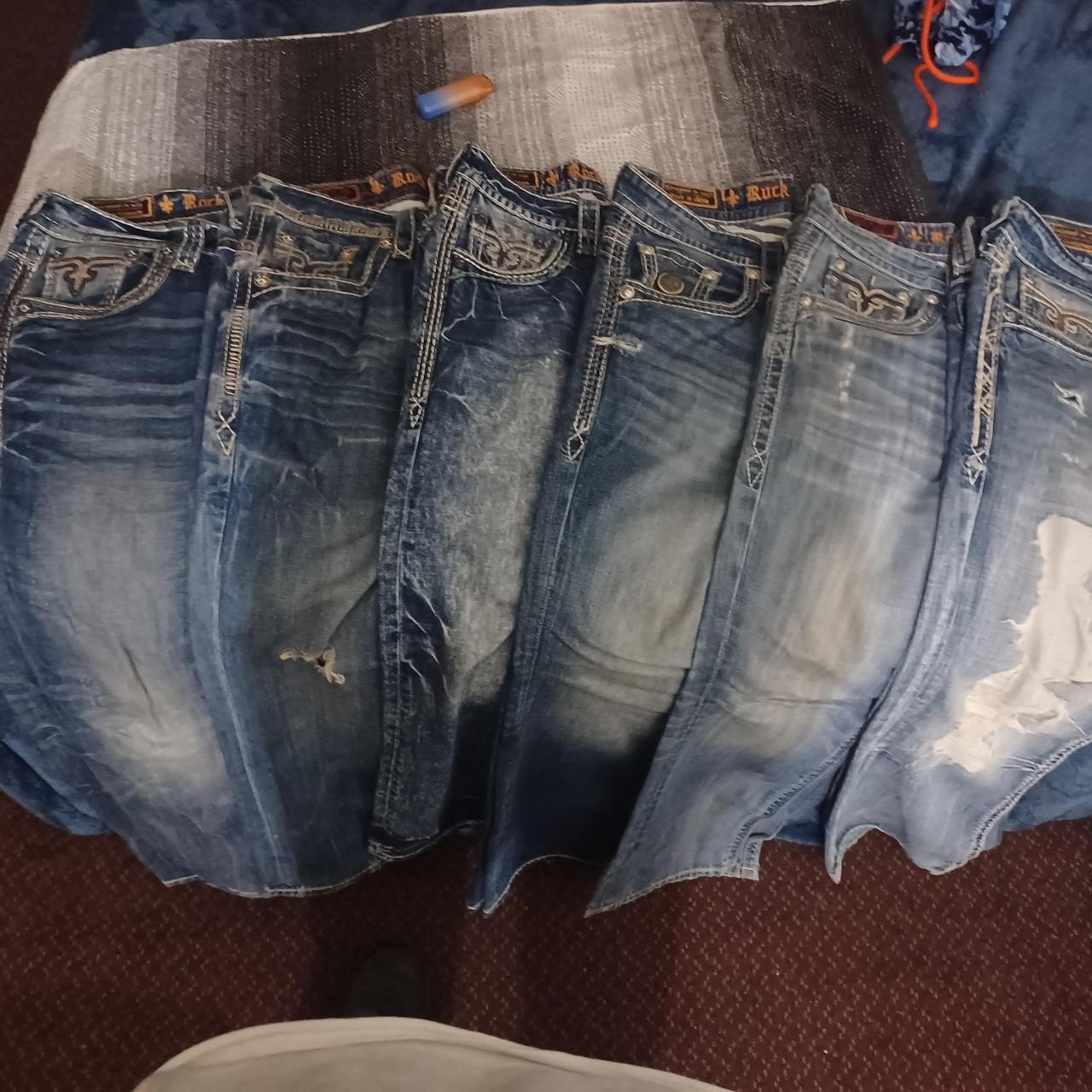 Mens Rock Revival jeans*** Used like new 3138... Depop