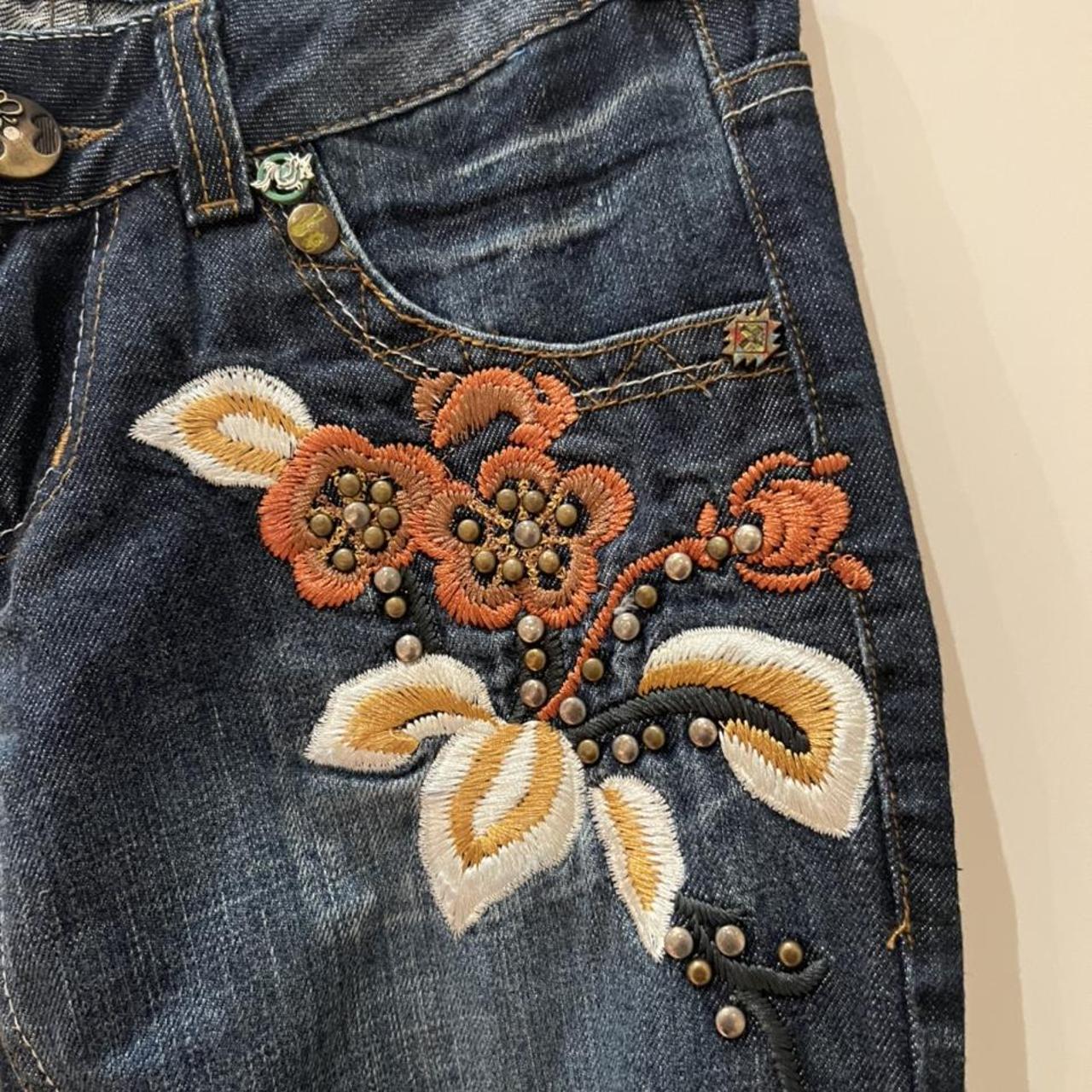 The cutest embroidered Just Cavalli Jeans! Tagged as... - Depop