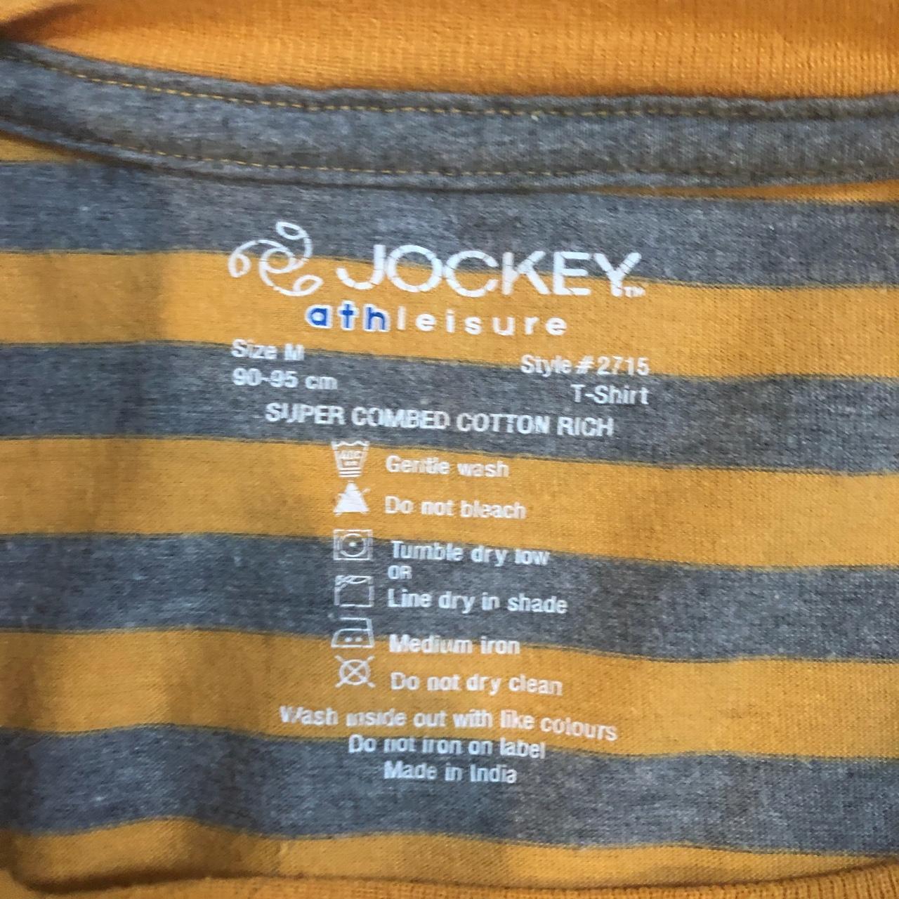 Jockey Men's Yellow and Grey T-shirt (3)
