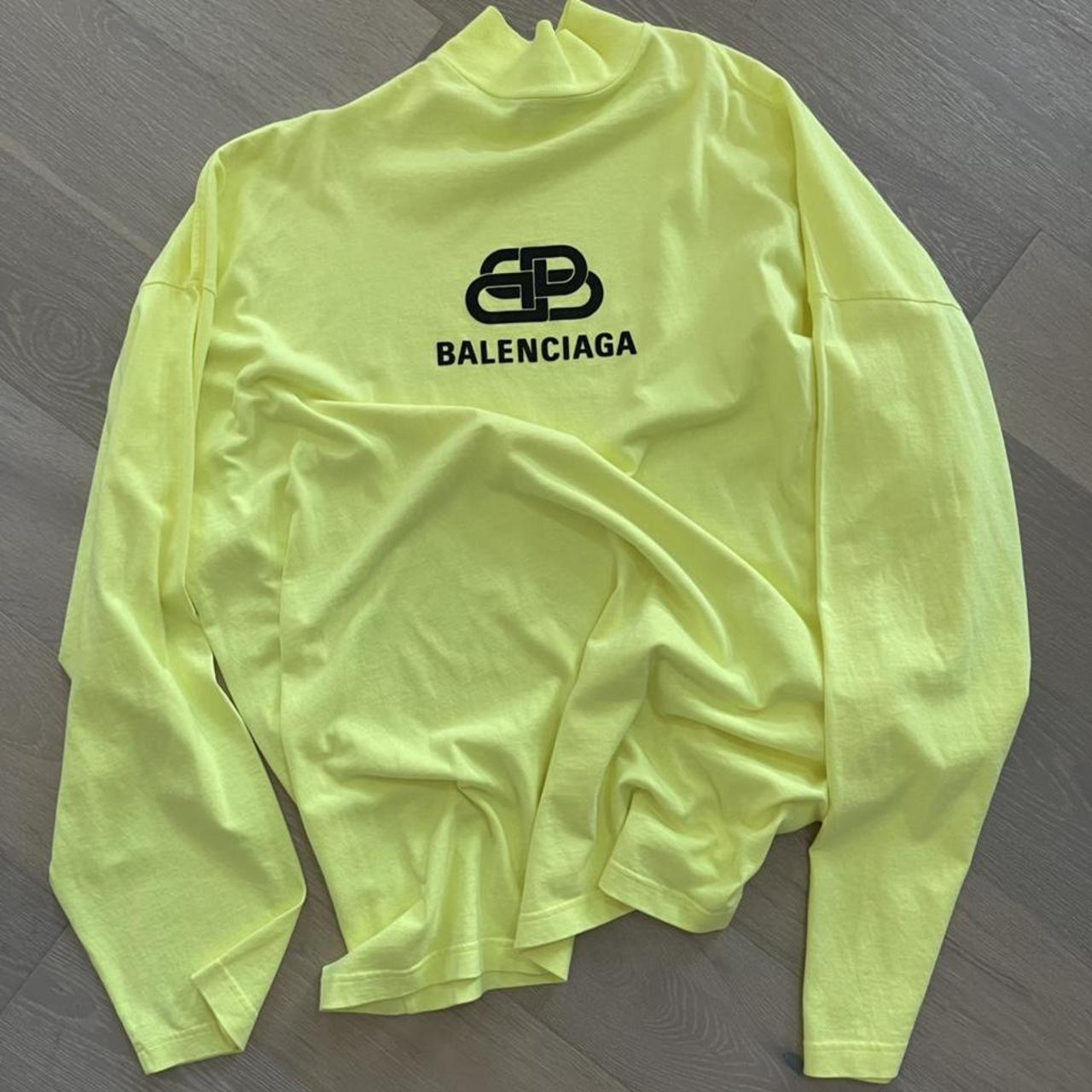 yellow balenciaga t shirt