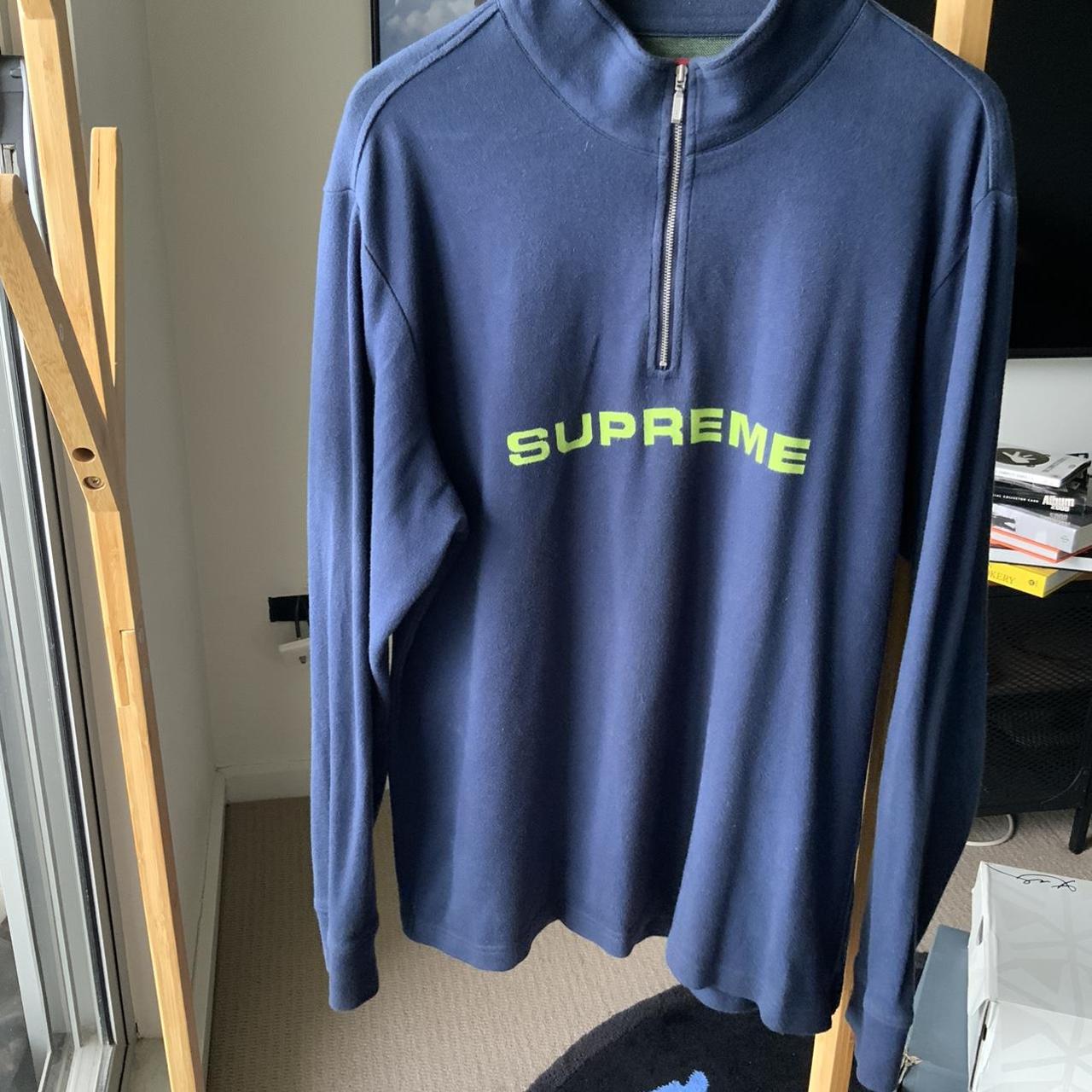 Supreme F/W16 Jacquard Athletic Half Zip Size... - Depop