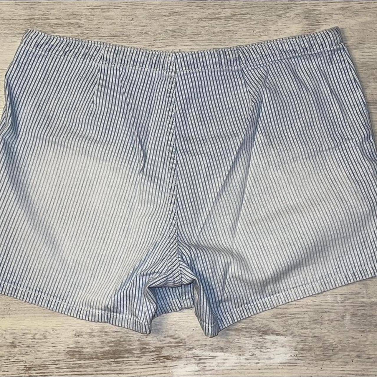 L.A. Blues Women's Blue and White Shorts | Depop