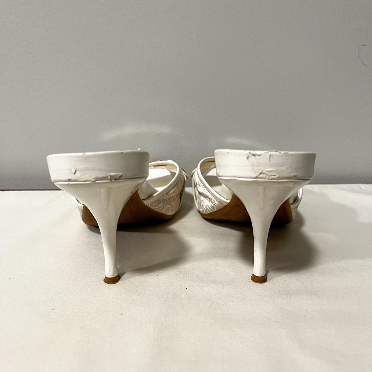 bcbg white heels