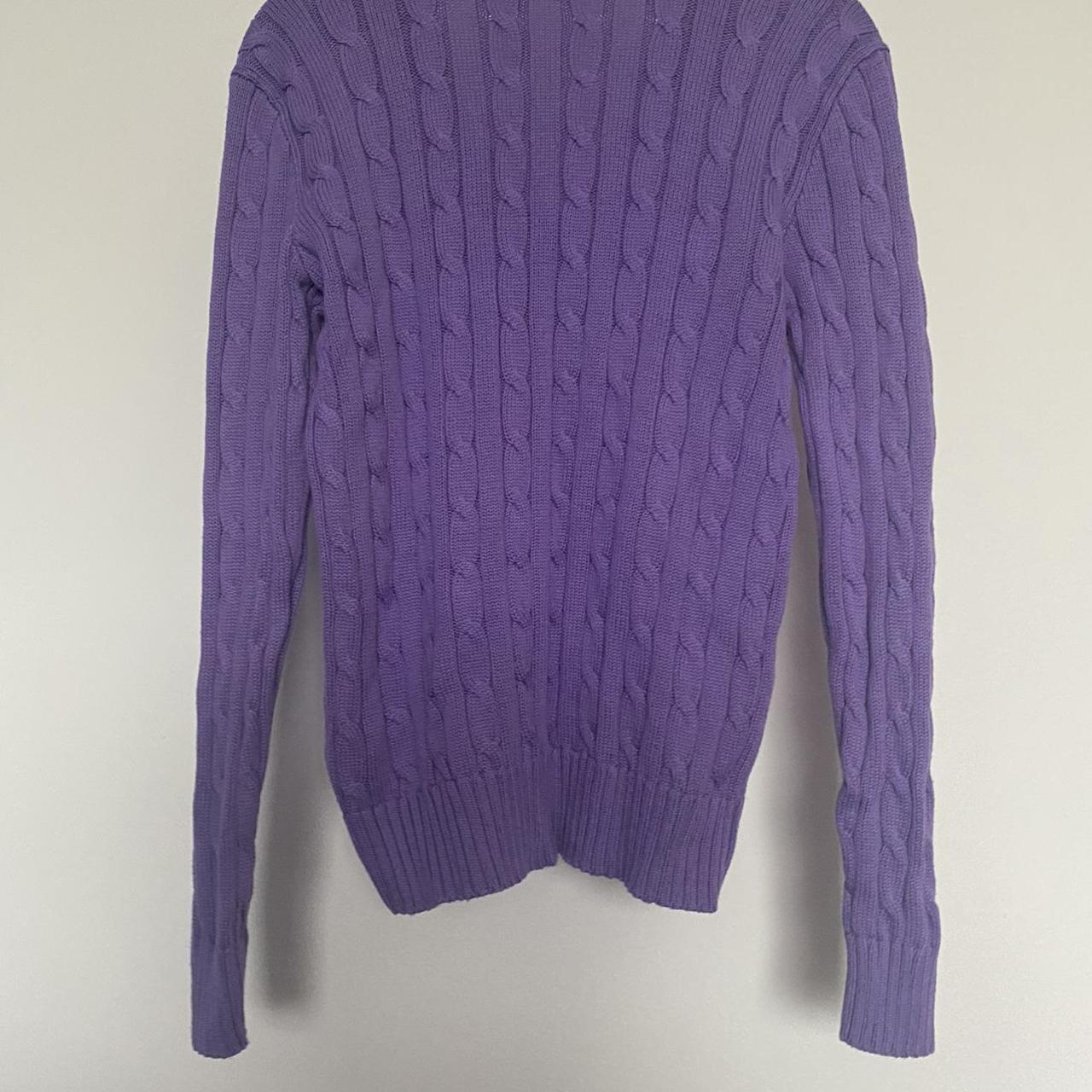 #ralphlauren Lilac Ralph Lauren cable knit jumper,... - Depop