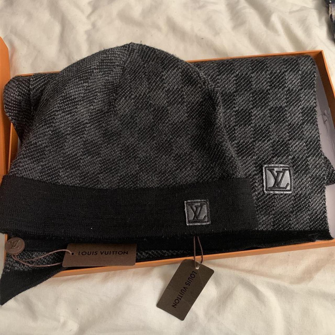 Lv hat and scarf set with tags lv louisvuitton... Depop