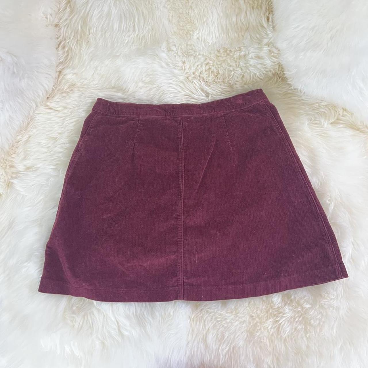 Abercrombie & Fitch Women's Burgundy Skirt | Depop