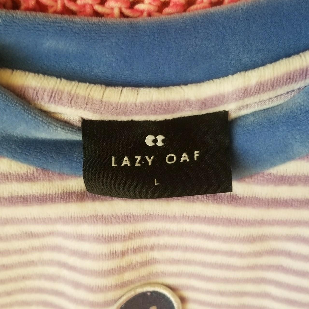 Lazy Oaf Women's Blue and Purple Crop-top (2)