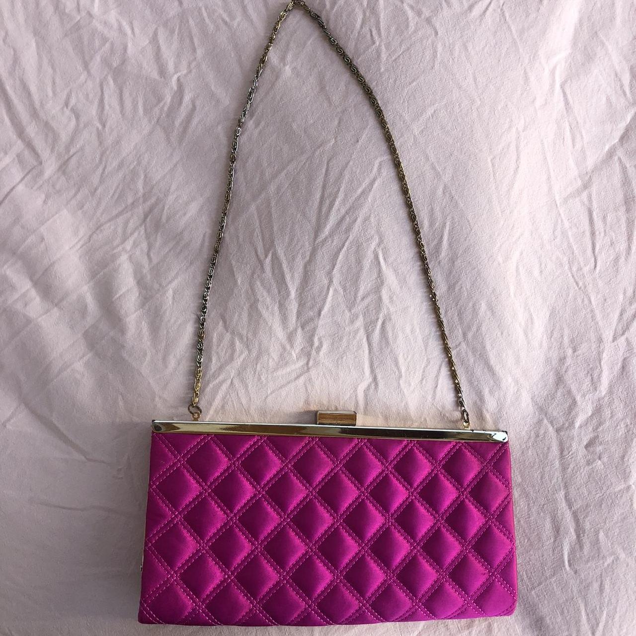 Women's Pink and Gold Bag Depop
