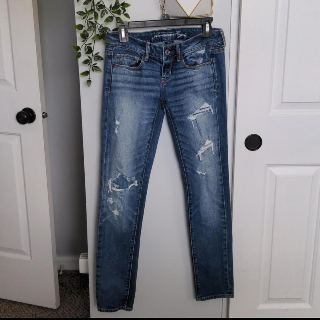 ripped skinny jeans - american eagle outfitters - - Depop