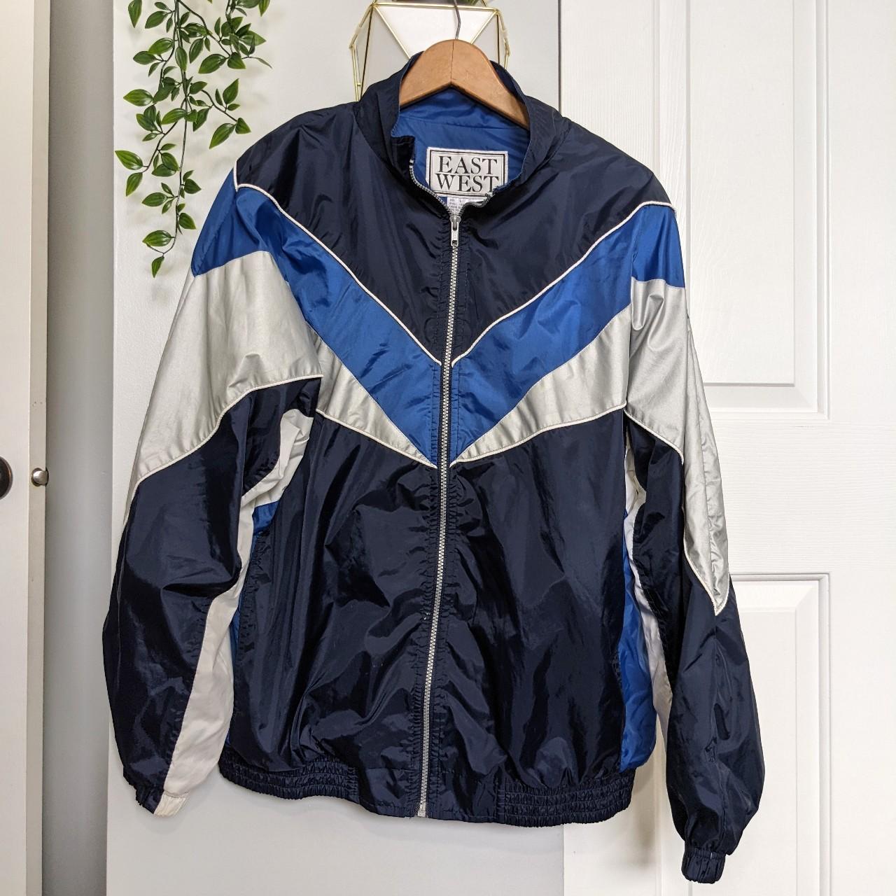 East West Men's Blue and Silver Jacket
