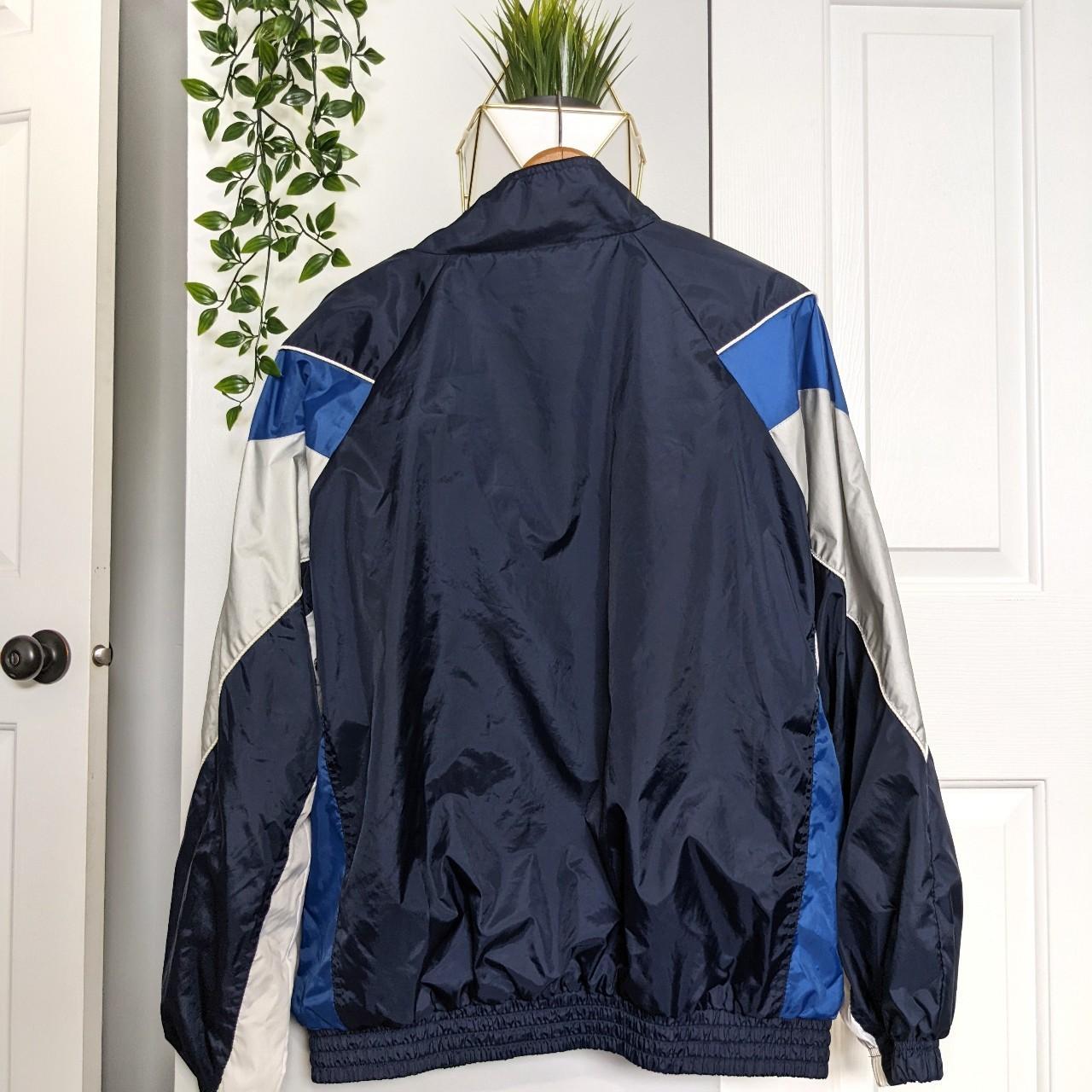 East West Men's Blue and Silver Jacket (2)