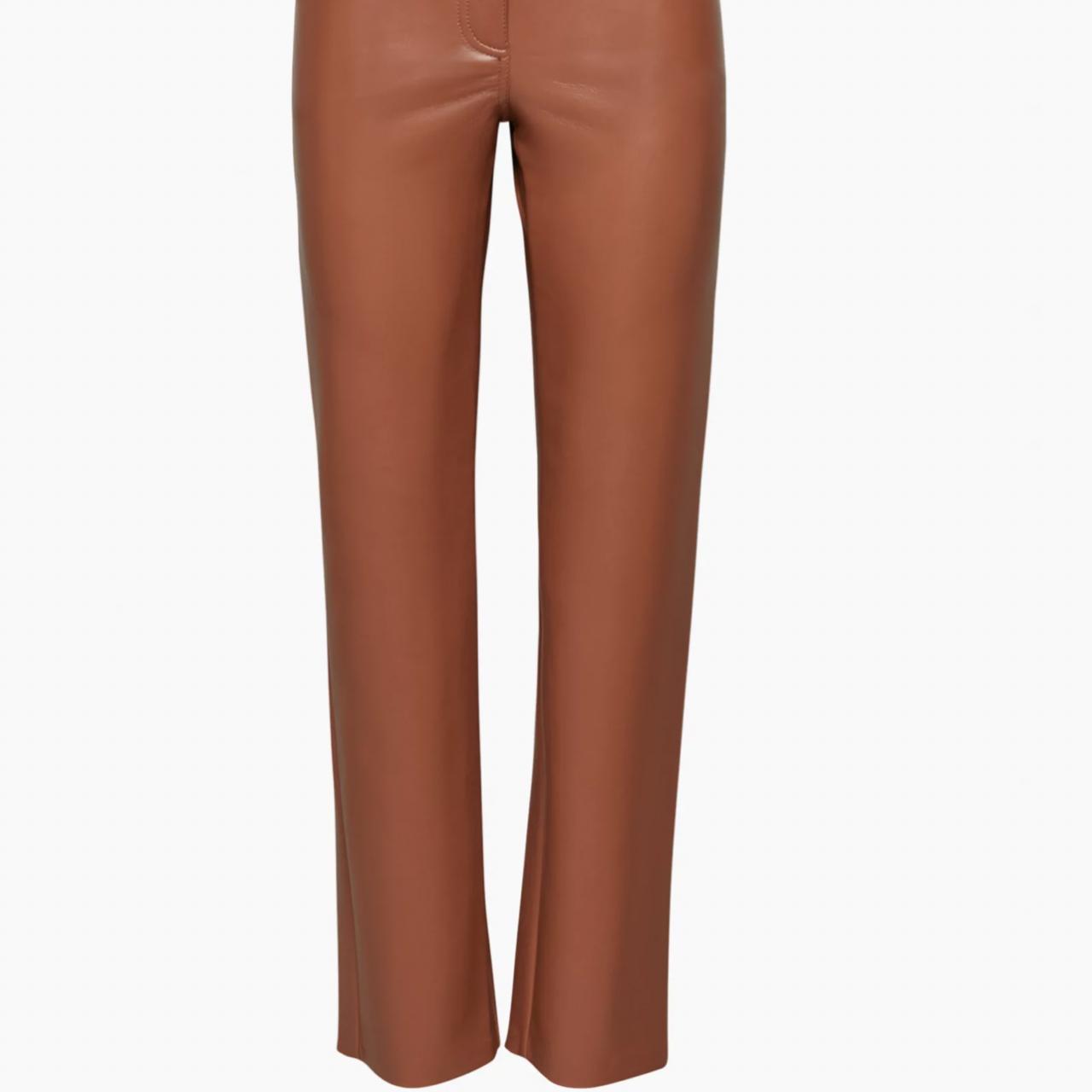 Aritzia Vegan Leather High waisted Melina Pant... Depop