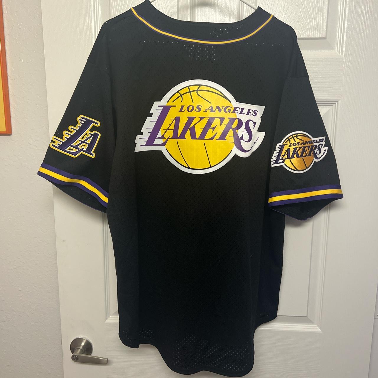 Los Angeles Lakers button down jersey with - Depop