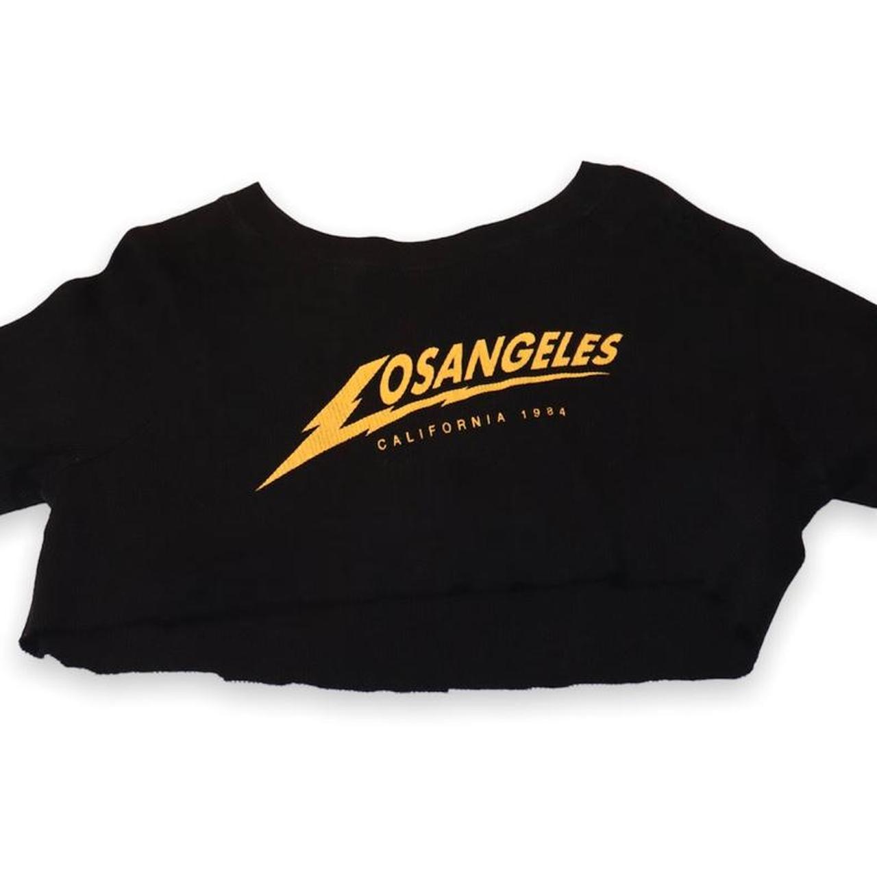 Brandy Melville Los Angeles black cropped long... Depop