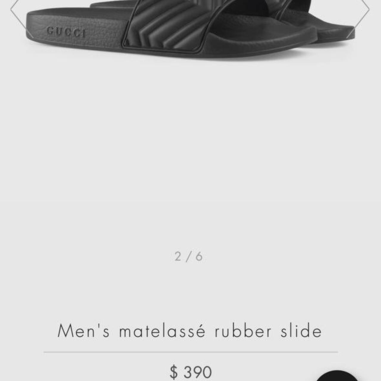 mens gucci leather slides
