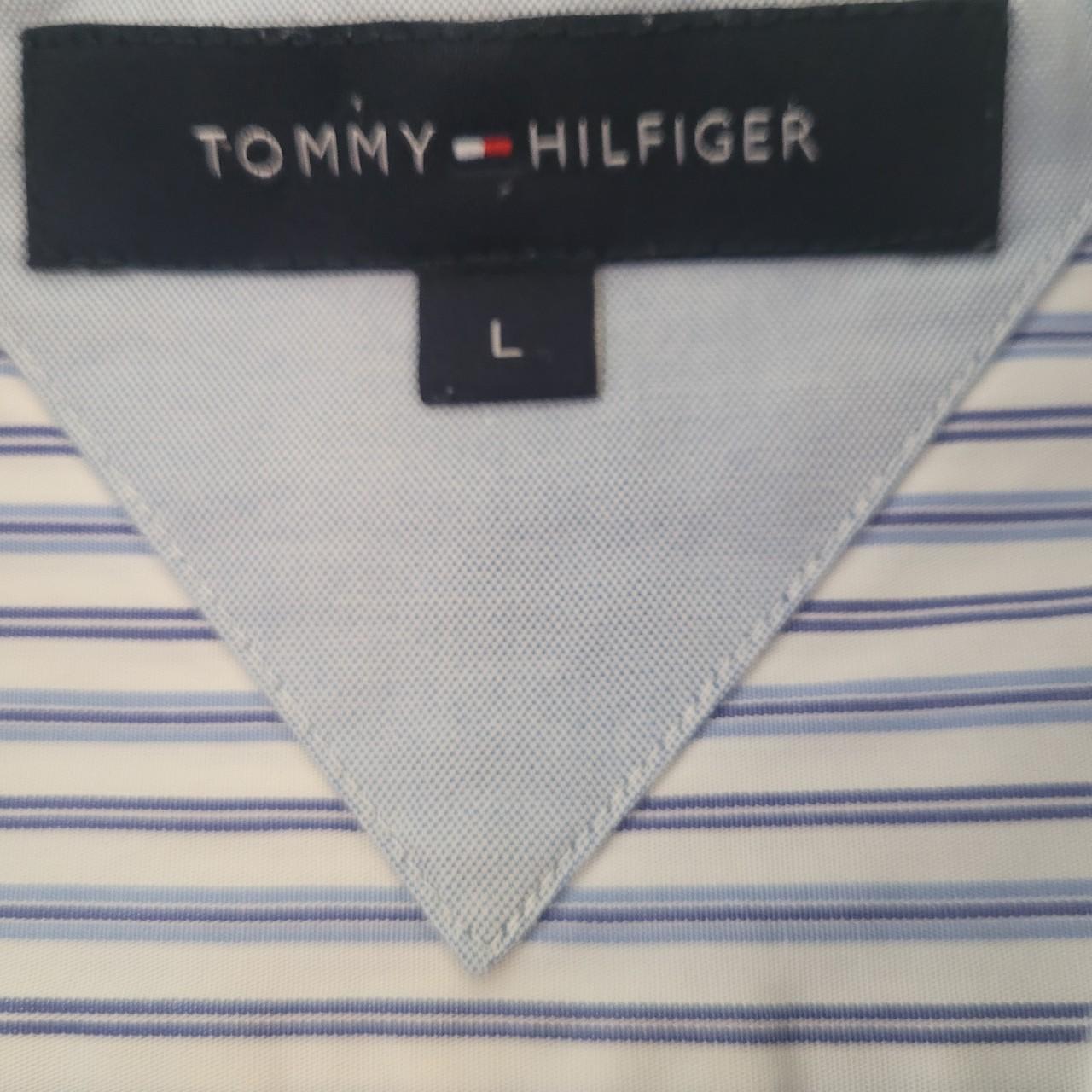 Tommy Hilfiger striped mens shirt Size L 100% cotton - Depop