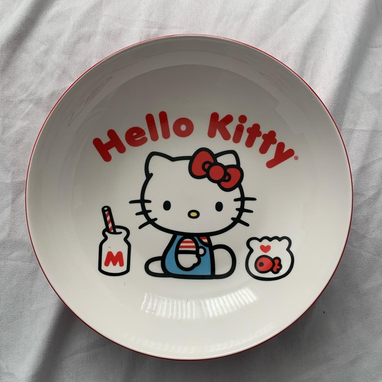 Hello Kitty Red and White Dinnerware Depop