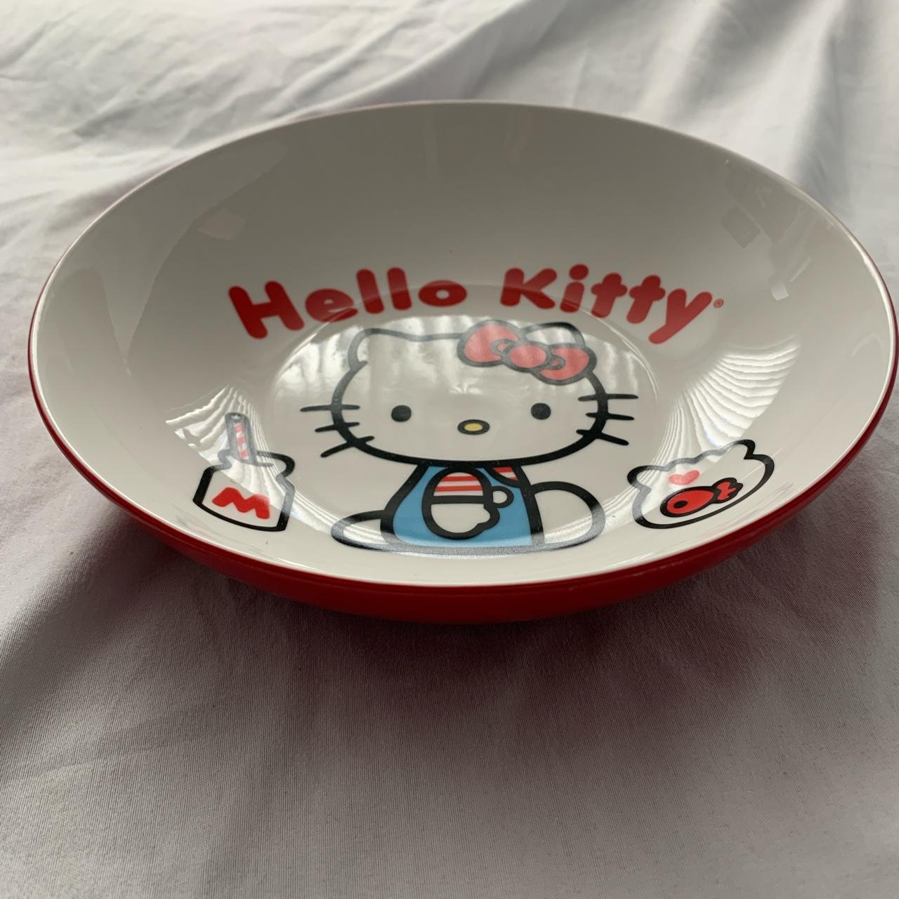 Hello Kitty Red and White Dinnerware Depop