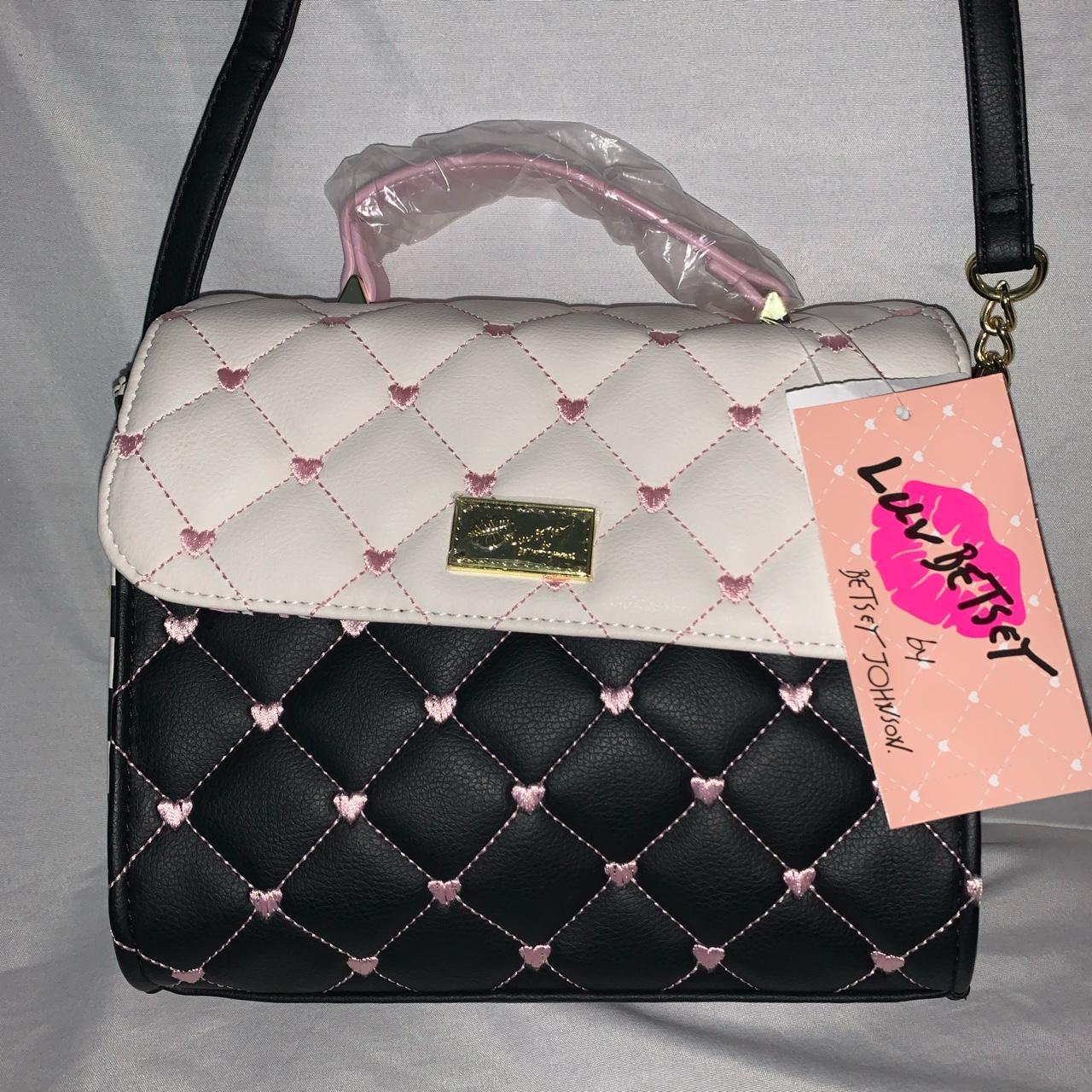 Betsey Johnson Dazzling Rhinestone E/W Convertible Bow Bag, Silver