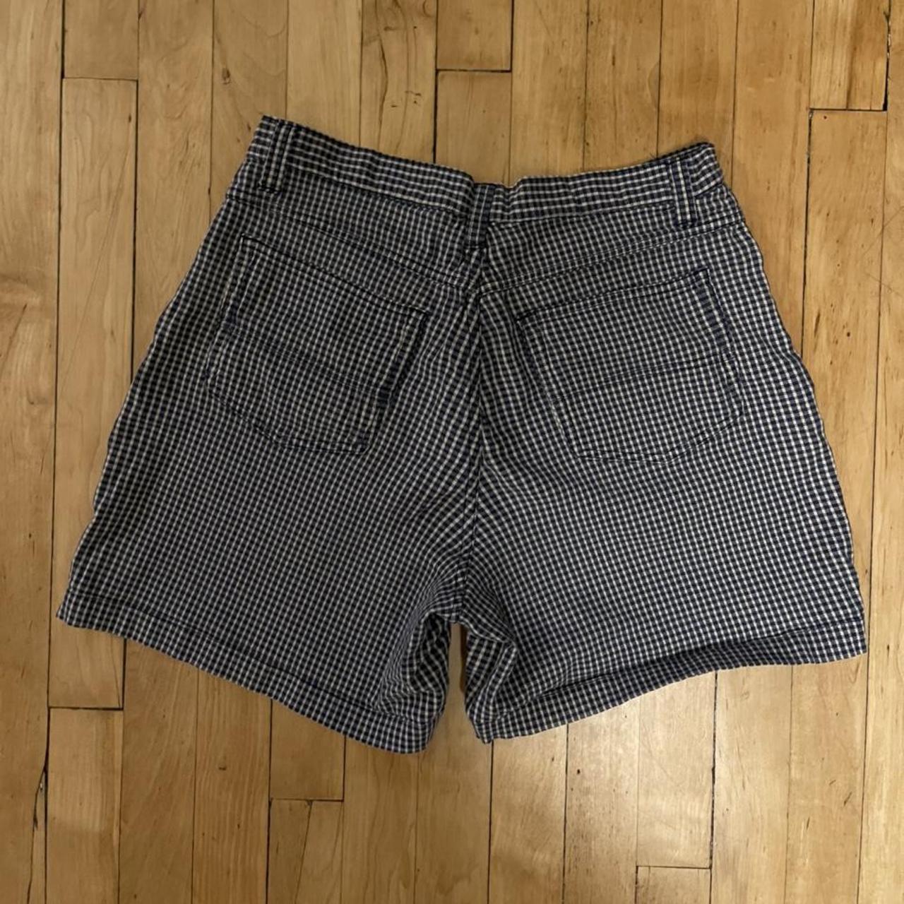 Blue and white checkered shorts! These shorts are... - Depop