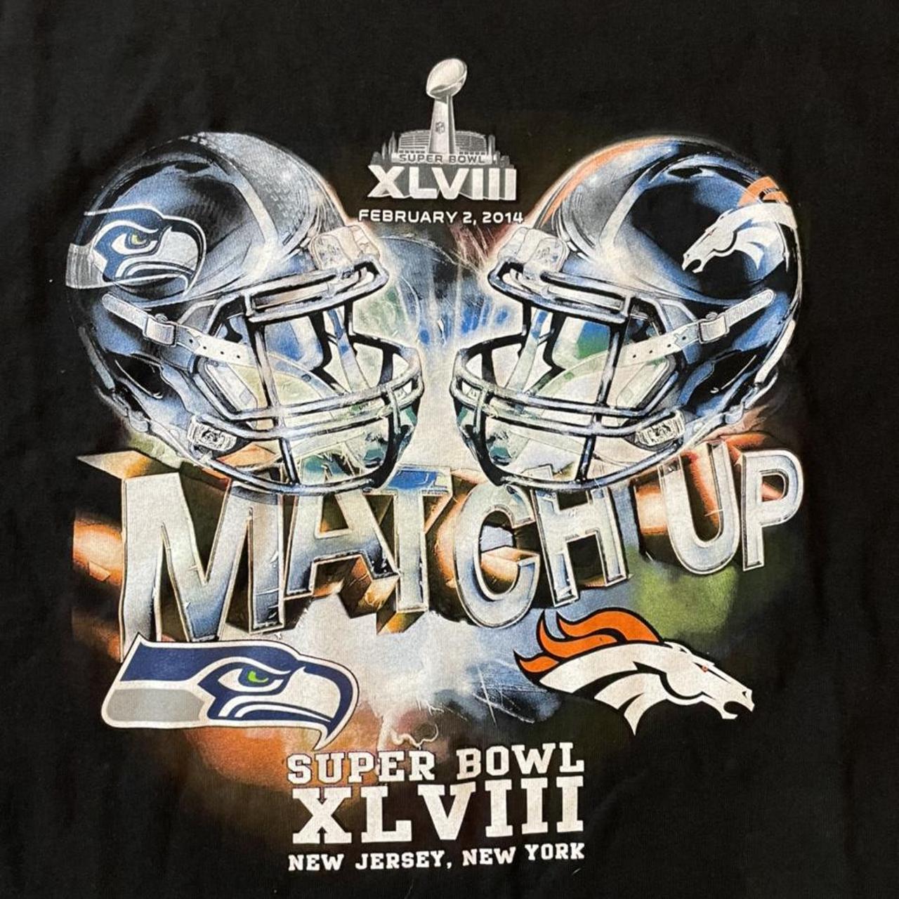 Seahawks Super Bowl 48 Tee Size large No tears - Depop